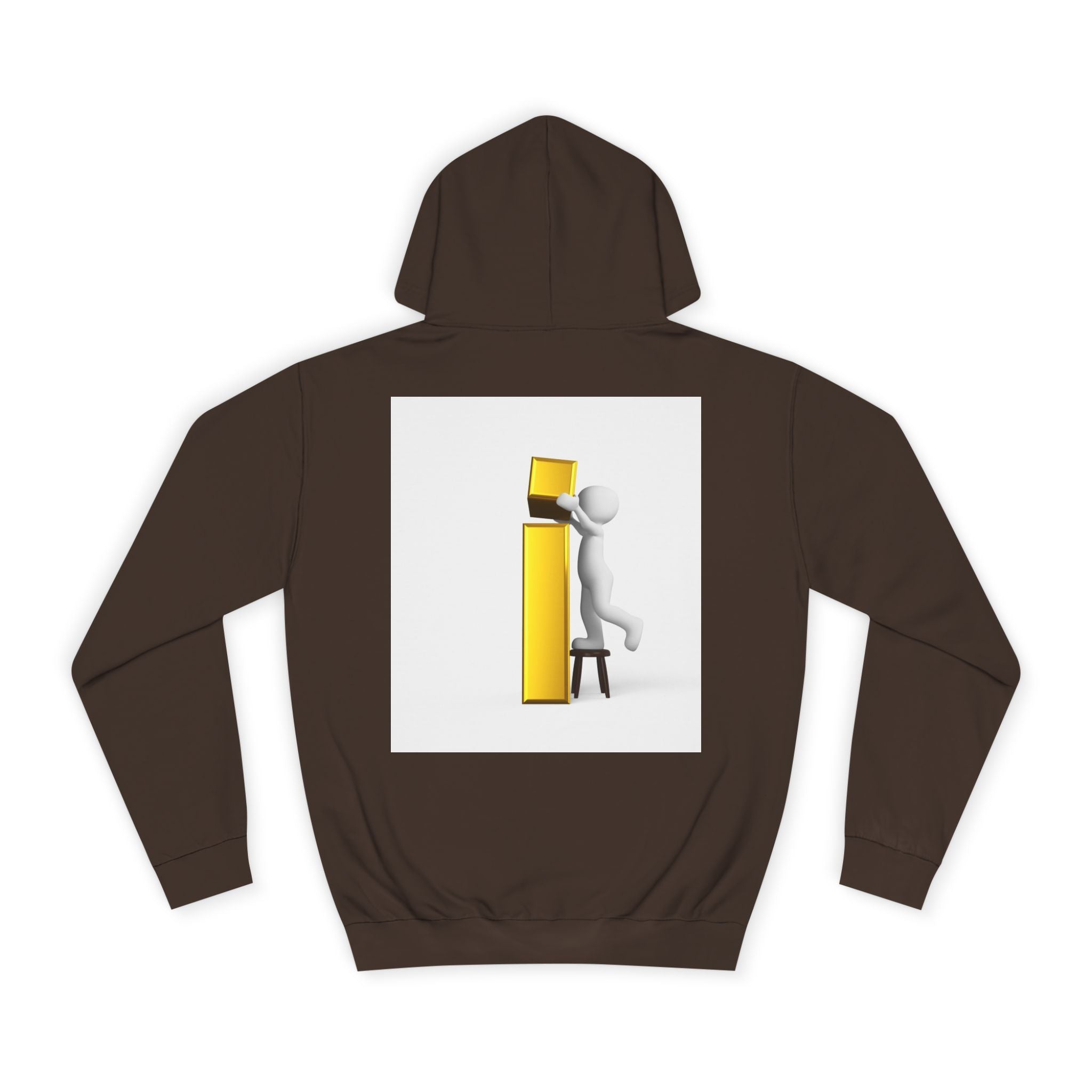Stick Figure Building Letter i Hoodie | Minimal Illustration