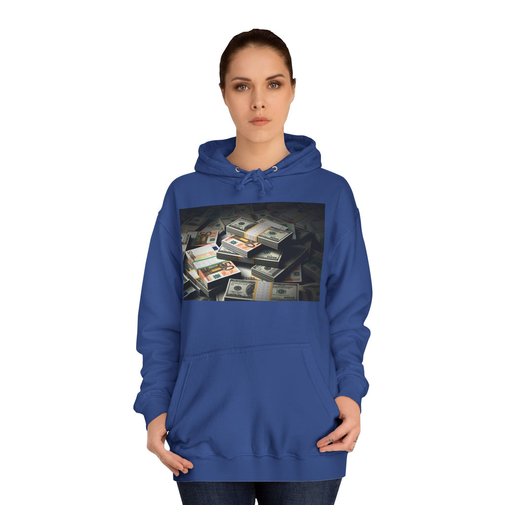 Stacked Cash Money Hoodie | Vintage Banknote Print, Stacks of Dollars