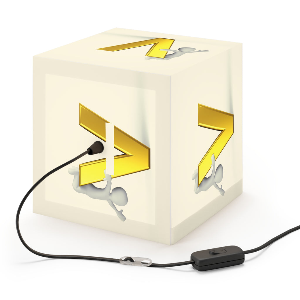 Gold Letter V Light Cube Lamp | Initial Monogram Hanging Lamp