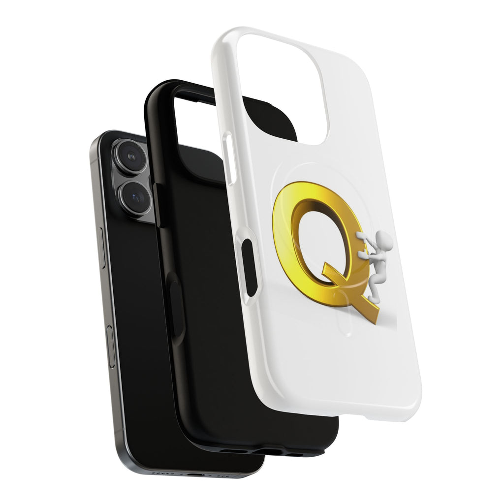 Gold Letter Q design phone case | Magnetic Tough Case