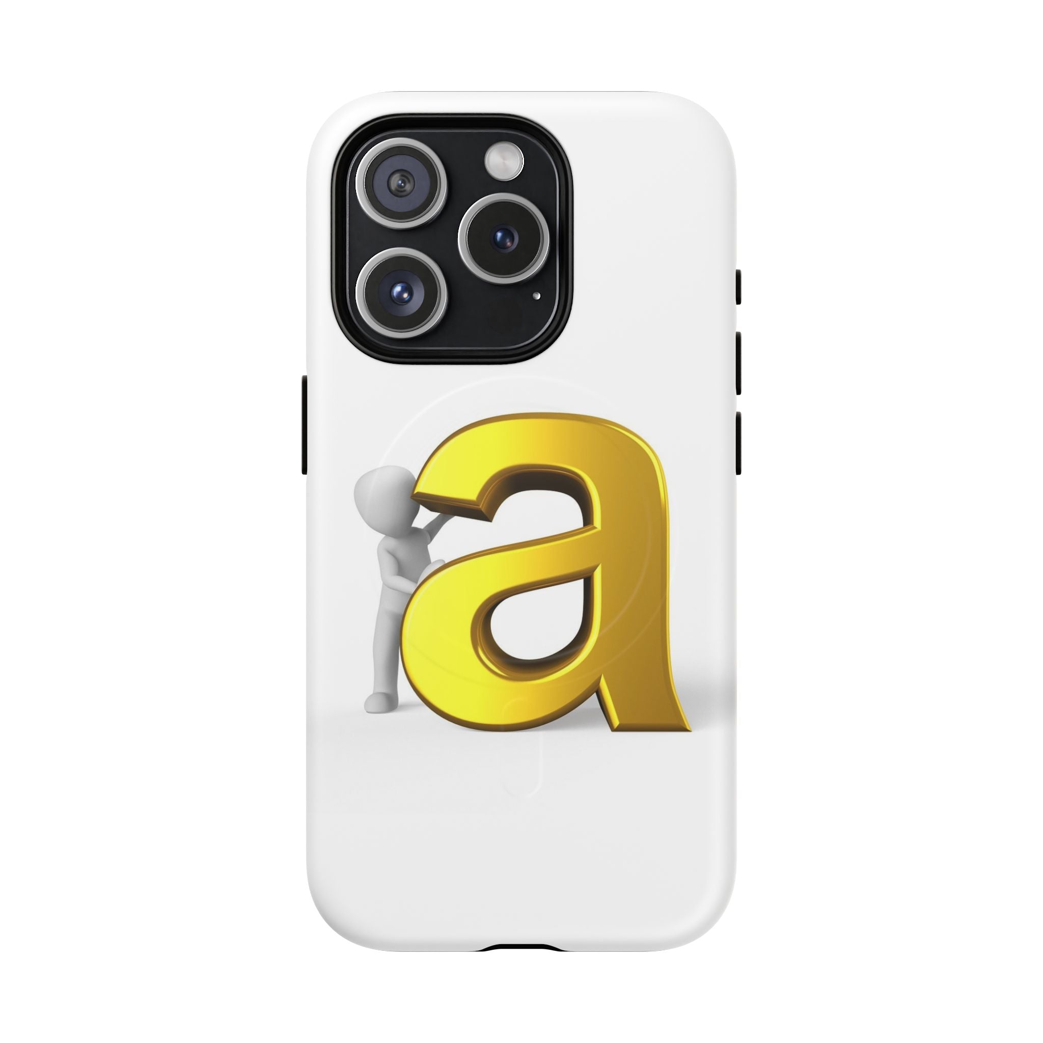 3D Gold Letter A Phone Case | Tough Magnetic Case