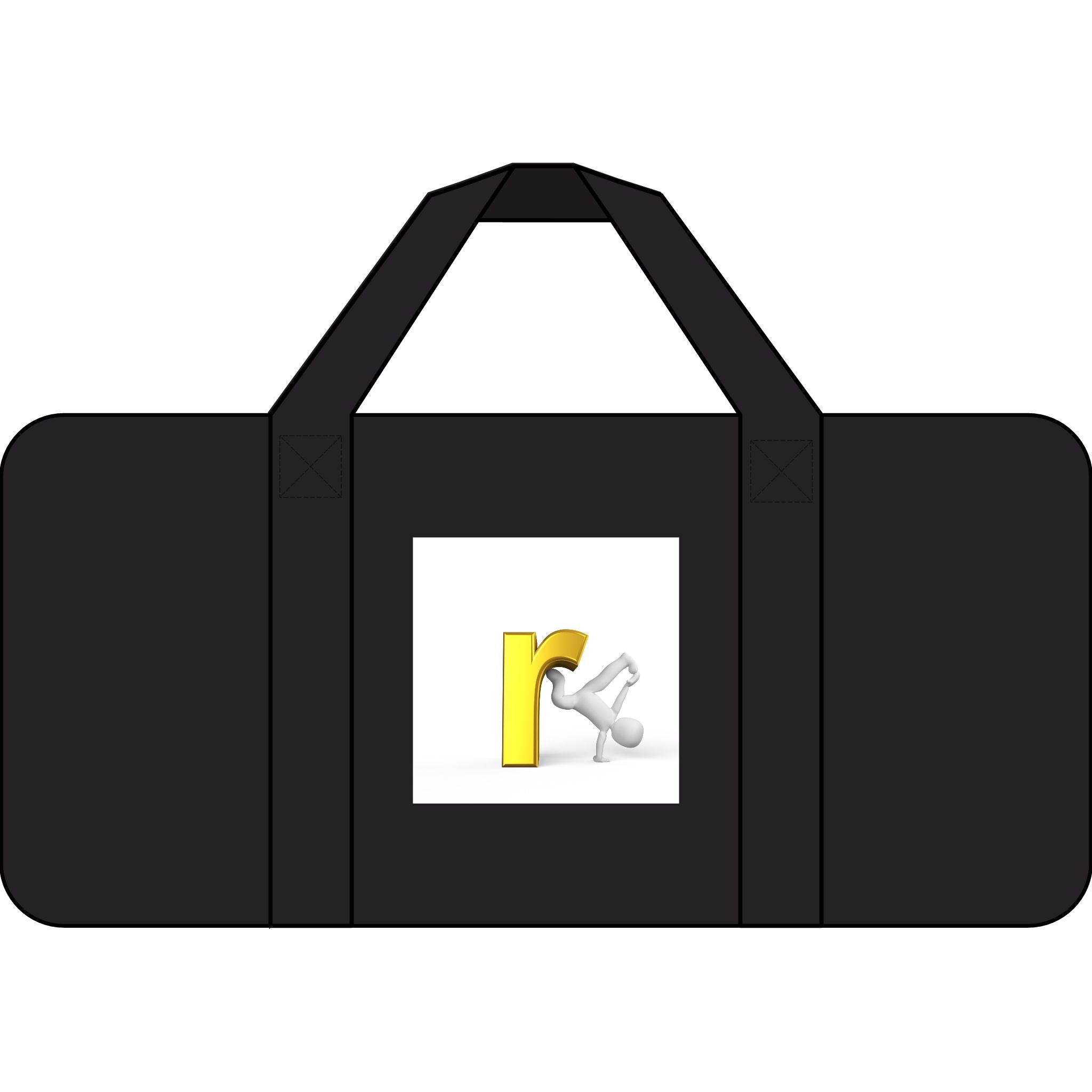 Yellow R Logo Duffel Bag | Checker or Camo Strap Travel Bag