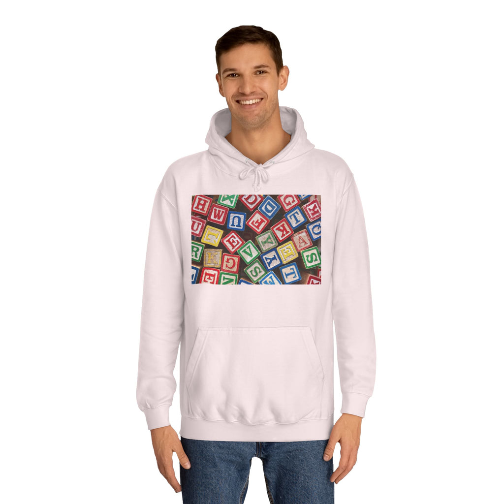 Colorful Alphabet Blocks Hoodie | Kids Letter Blocks Design