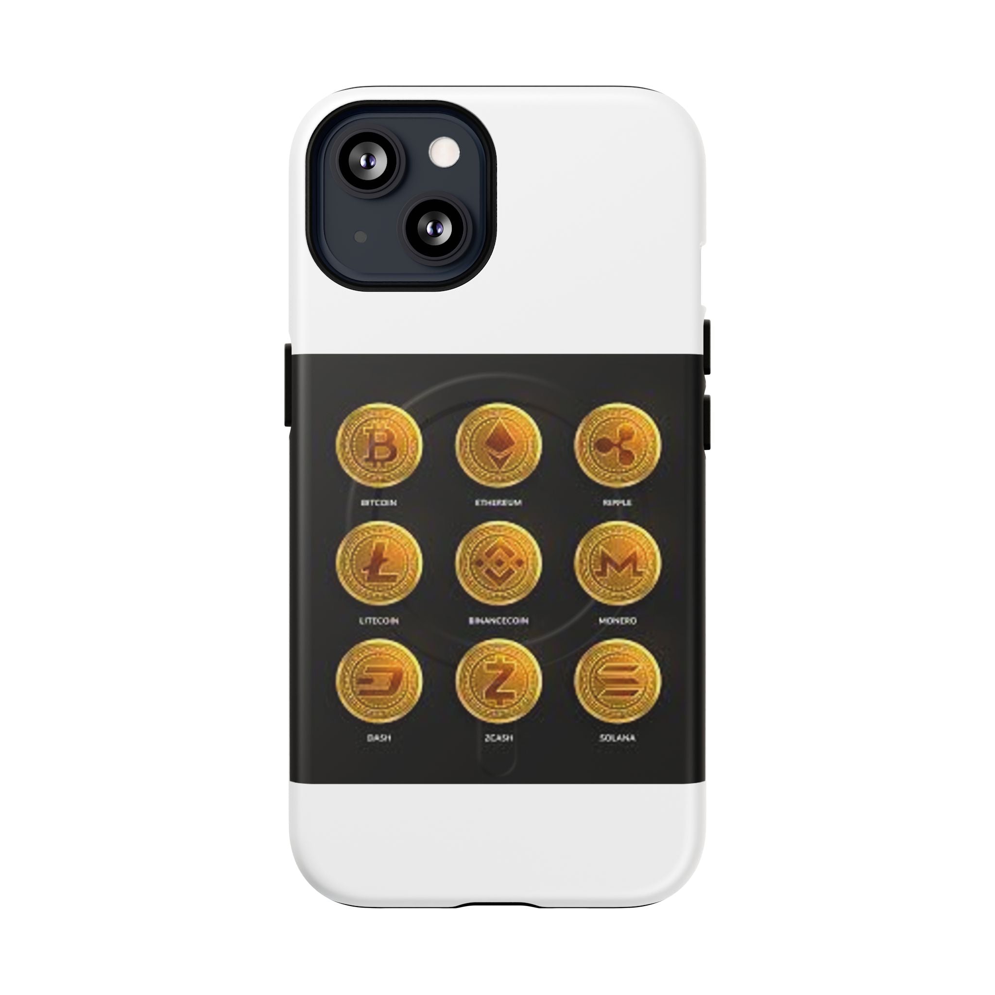 Coque de Téléphone Graphique de Monnaie Crypto | Coque Magnétique Robuste