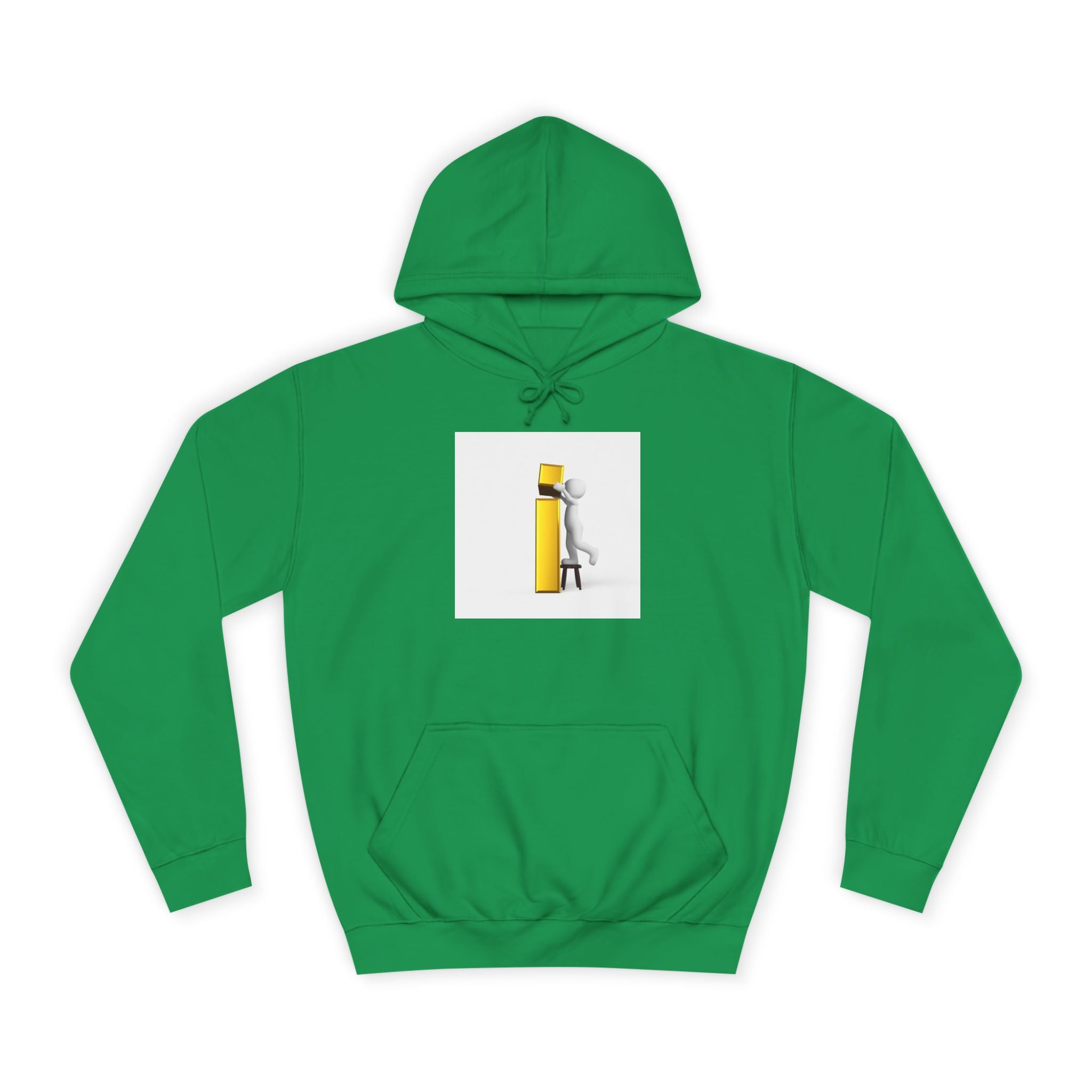Stick Figure Building Letter i Hoodie | Minimal Illustration