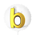 Gold Letter B Balloon 11" Round Balloon