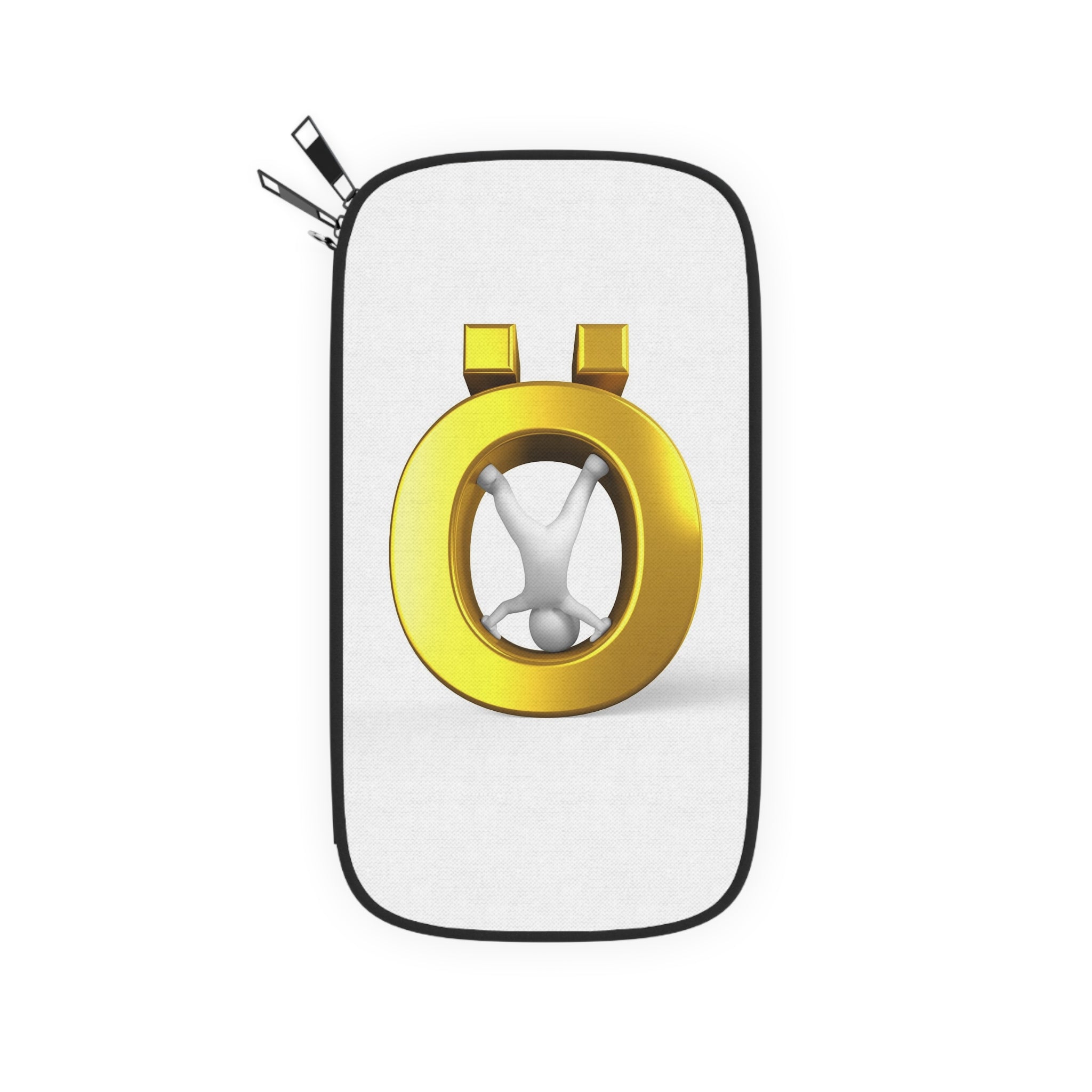Gold Letter Ö with Cartoon Figure Passport Wallet | Travel Accessory