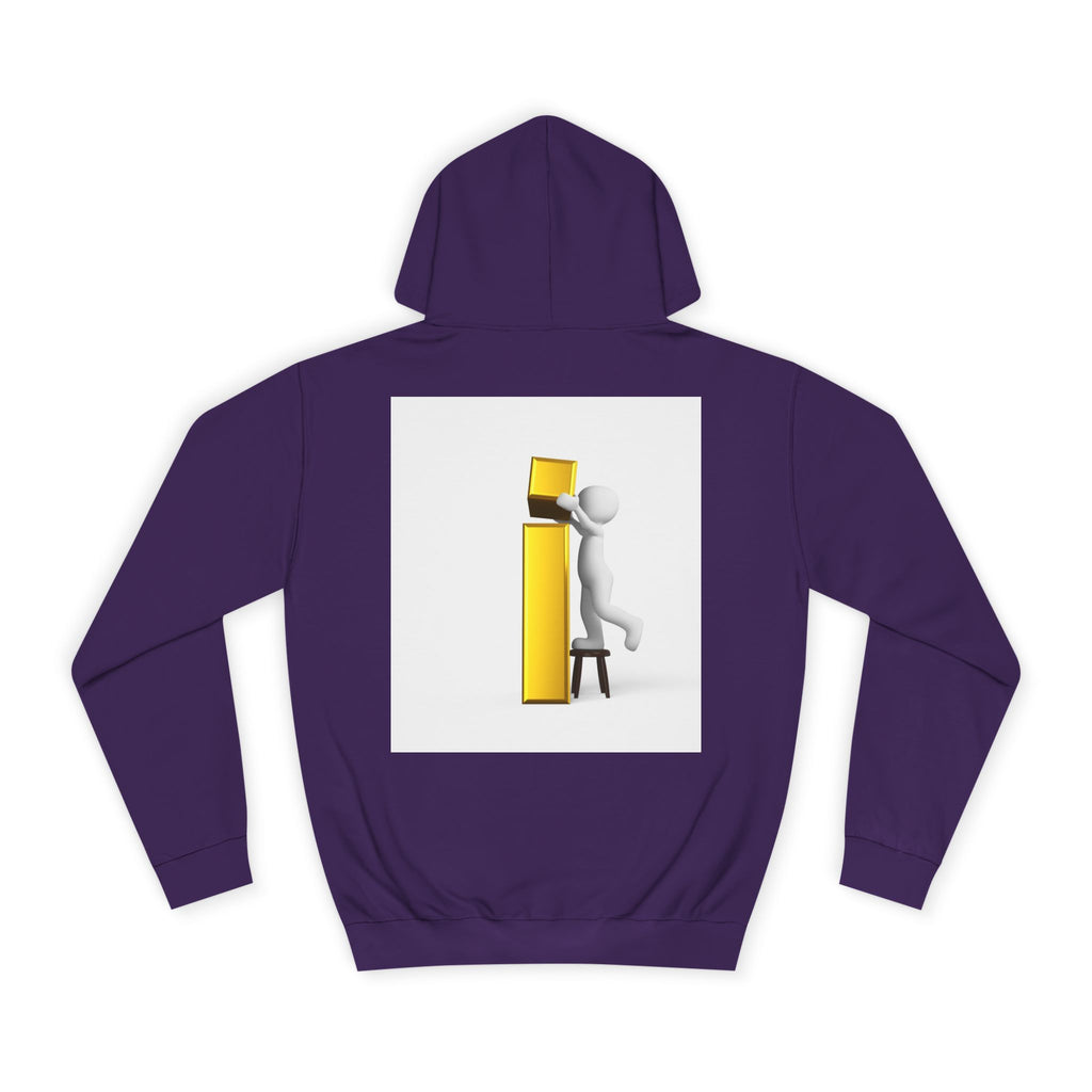 Stick Figure Building Letter i Hoodie | Minimal Illustration