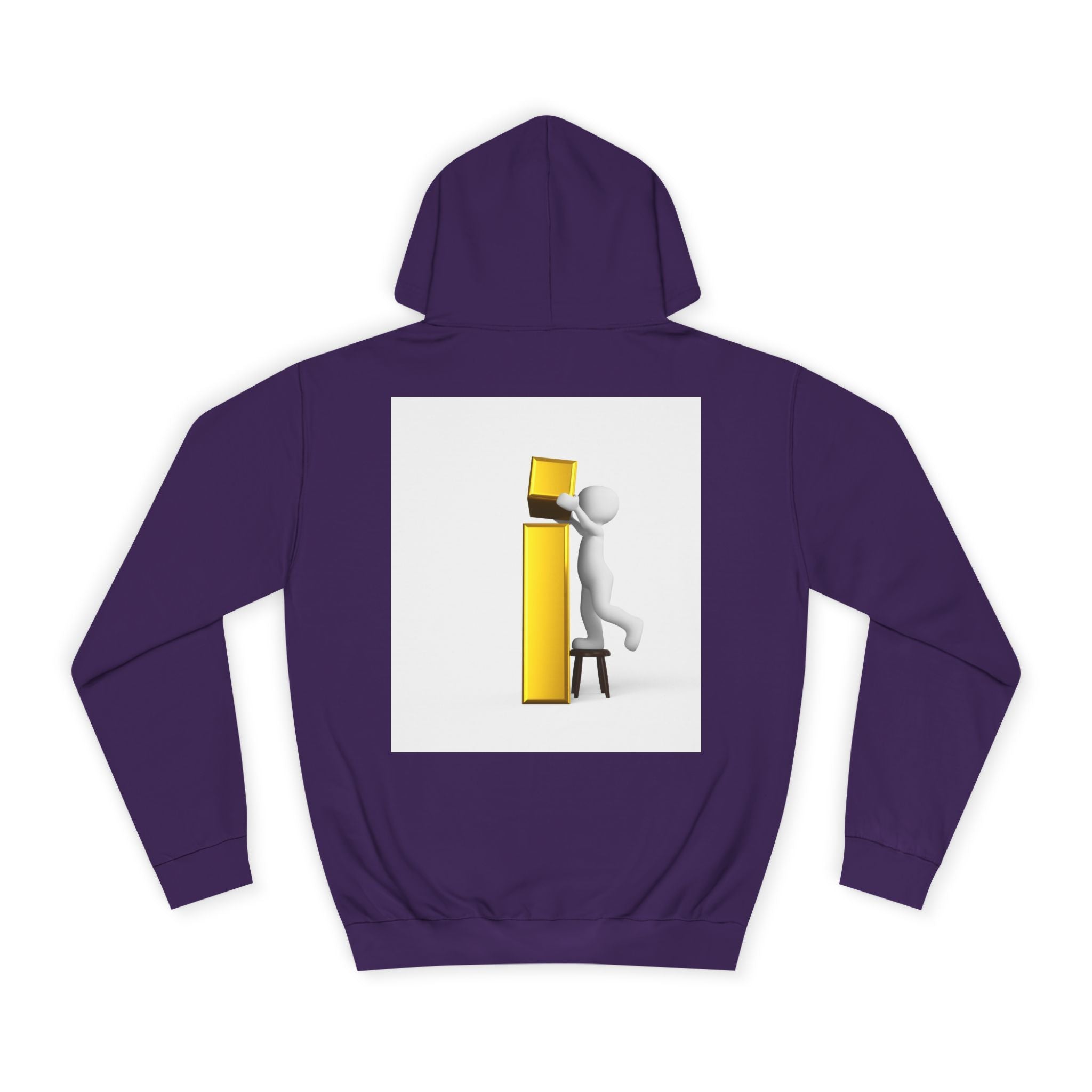 Stick Figure Building Letter i Hoodie | Minimal Illustration