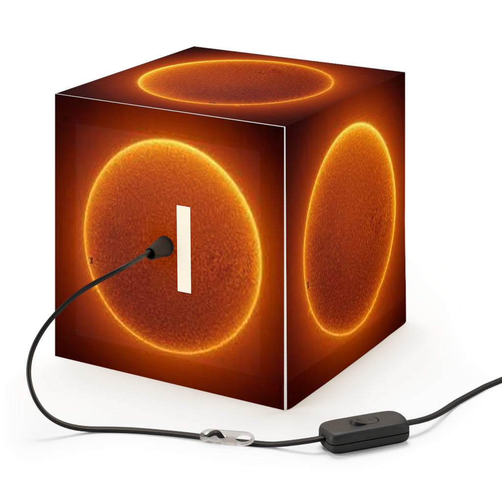 Solar Ring Sun Image Light Cube Lamp | Space Nebula Home Decor
