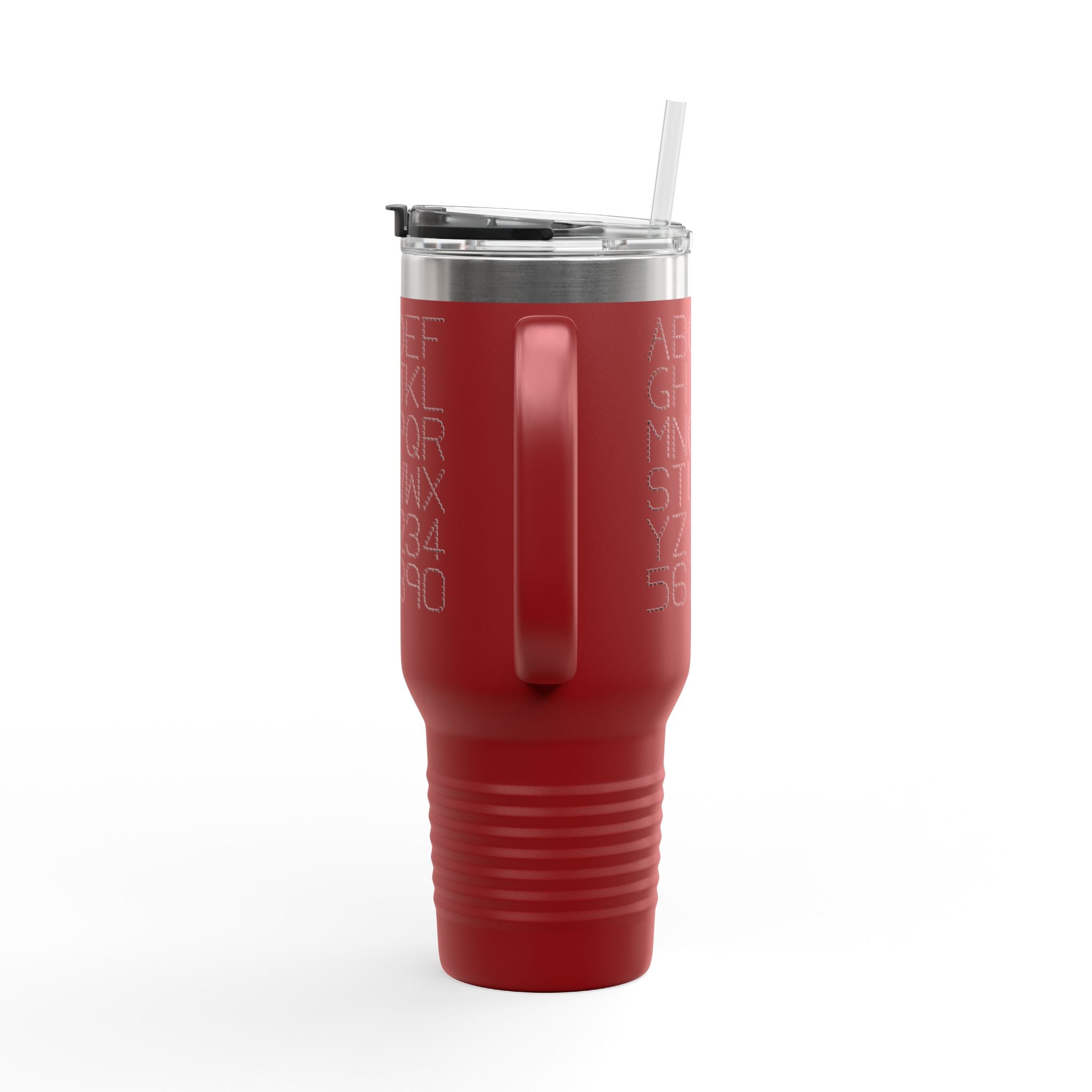 Alphabet Letters and Numbers Insulated Travel Mug | 40oz Tumbler