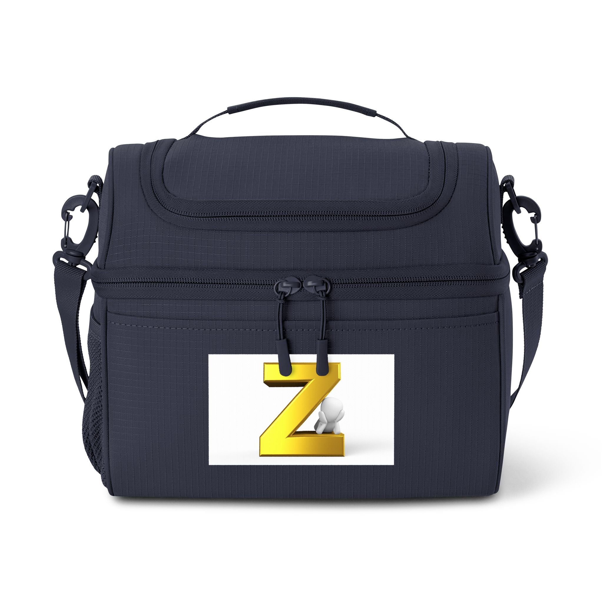 Gold Letter Z Initial Cooler Bag | Monogram Lunch Tote