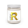 Scented Soy Candles with White Lid | Gold Letter R 9oz