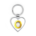 Gold Letter O  Heart Keychain | Heart Shaped Keyring, Metal Keychain