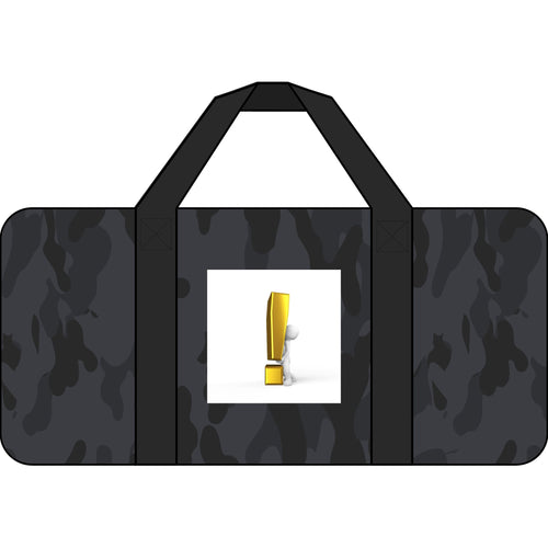 Sac de voyage Artwork Point d'Exclamation Or 3D | Options de Sangle à Carreaux ou Camouflage
