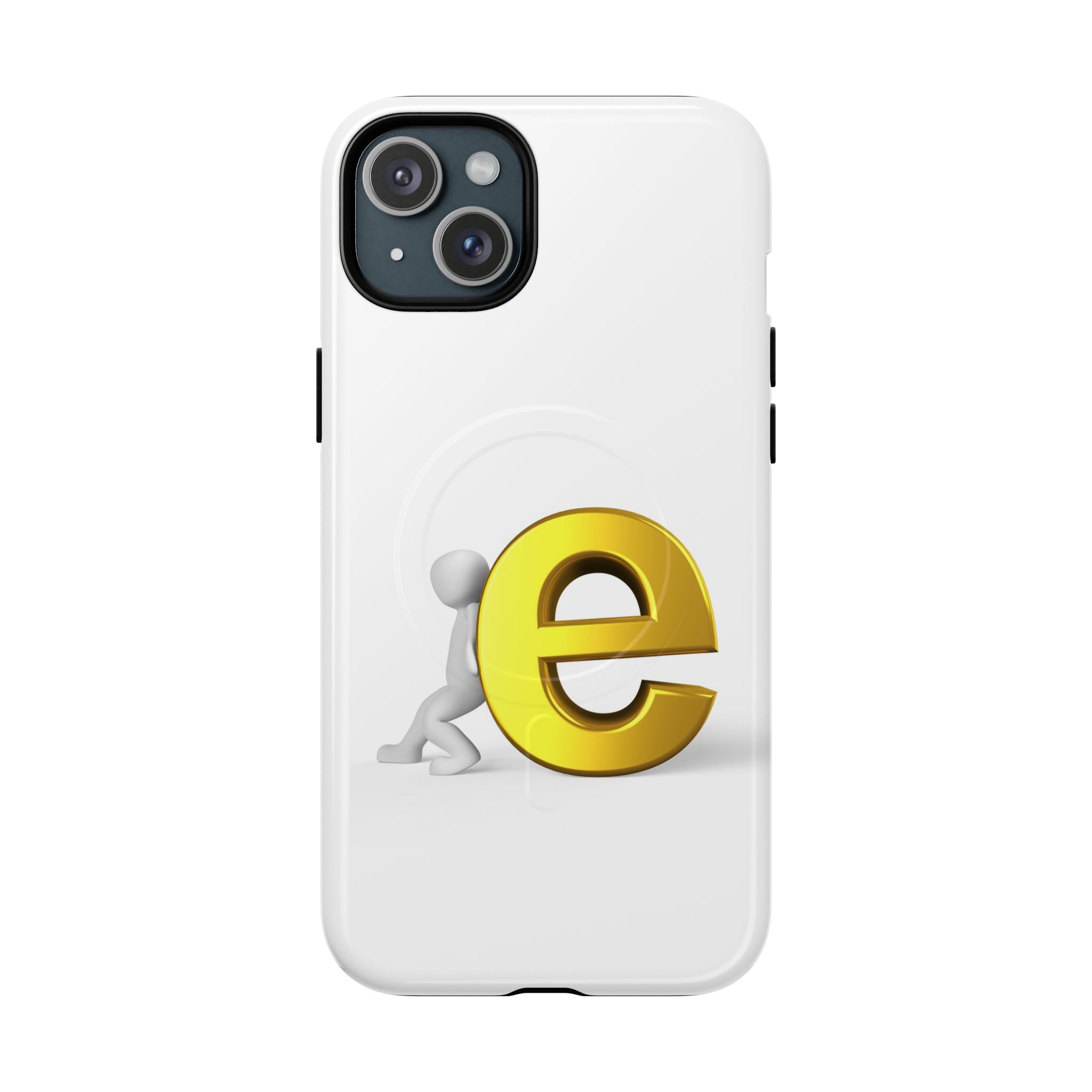 3D Gold Letter E Phone Case | Tough Magnetic Case