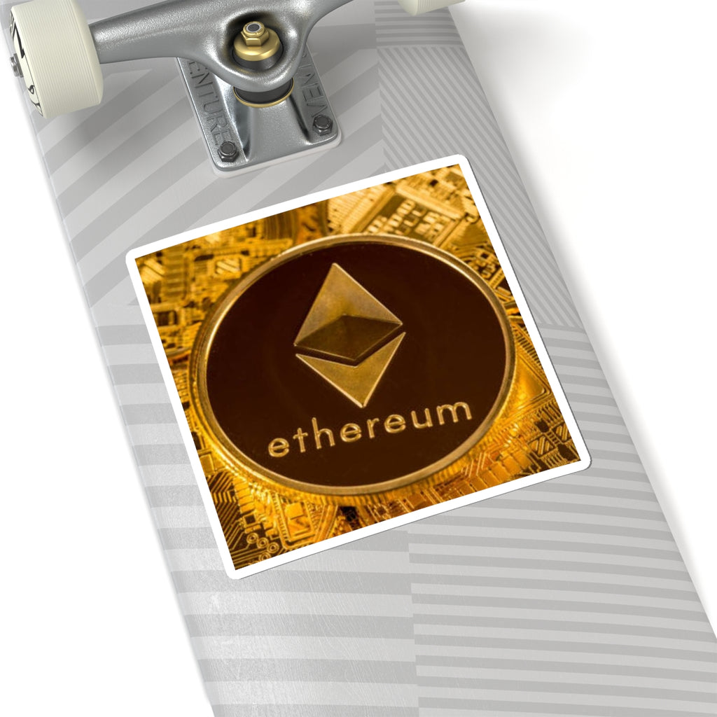 Ethereum Coin Sticker | Crypto Logo Kiss-Cut Vinyl Sticker