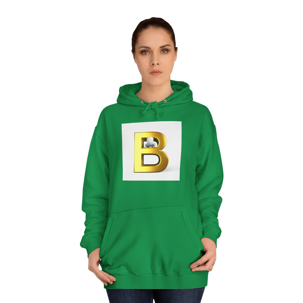 Gold Letter B Hoodie | Monogram Initial Sweatshirt