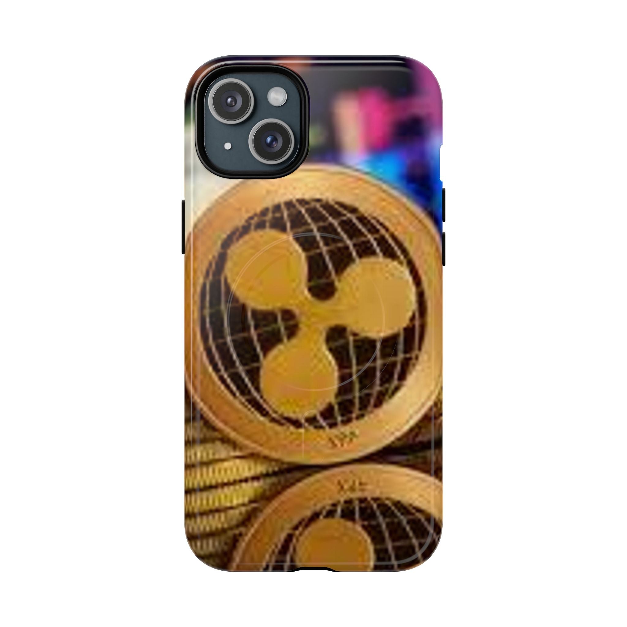 Coque de protection rigide magnétique design Ripple Coin | Coque de téléphone Crypto Ripple
