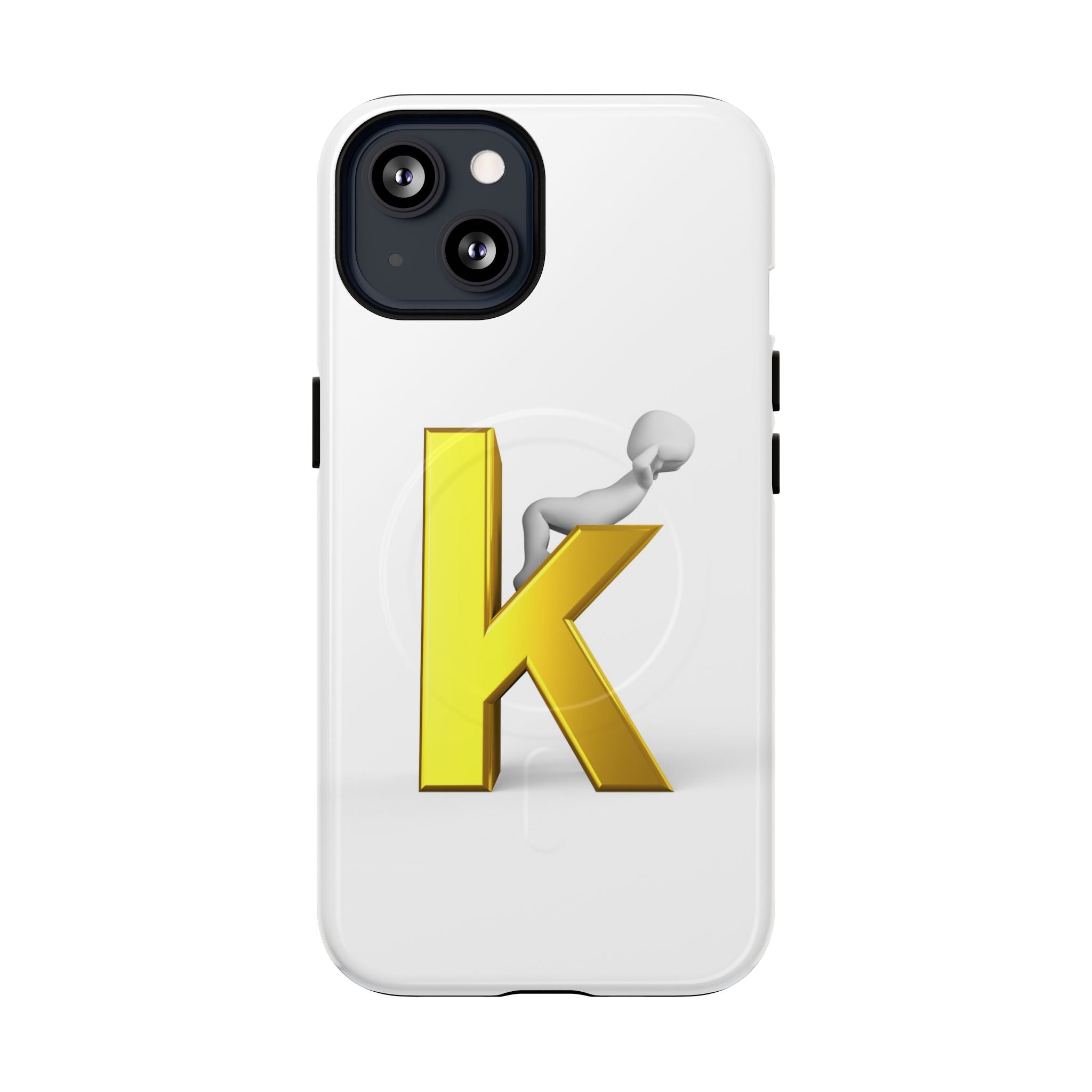 Coque de téléphone avec logo lettre K | Coque magnétique résistante, Monogramme initial