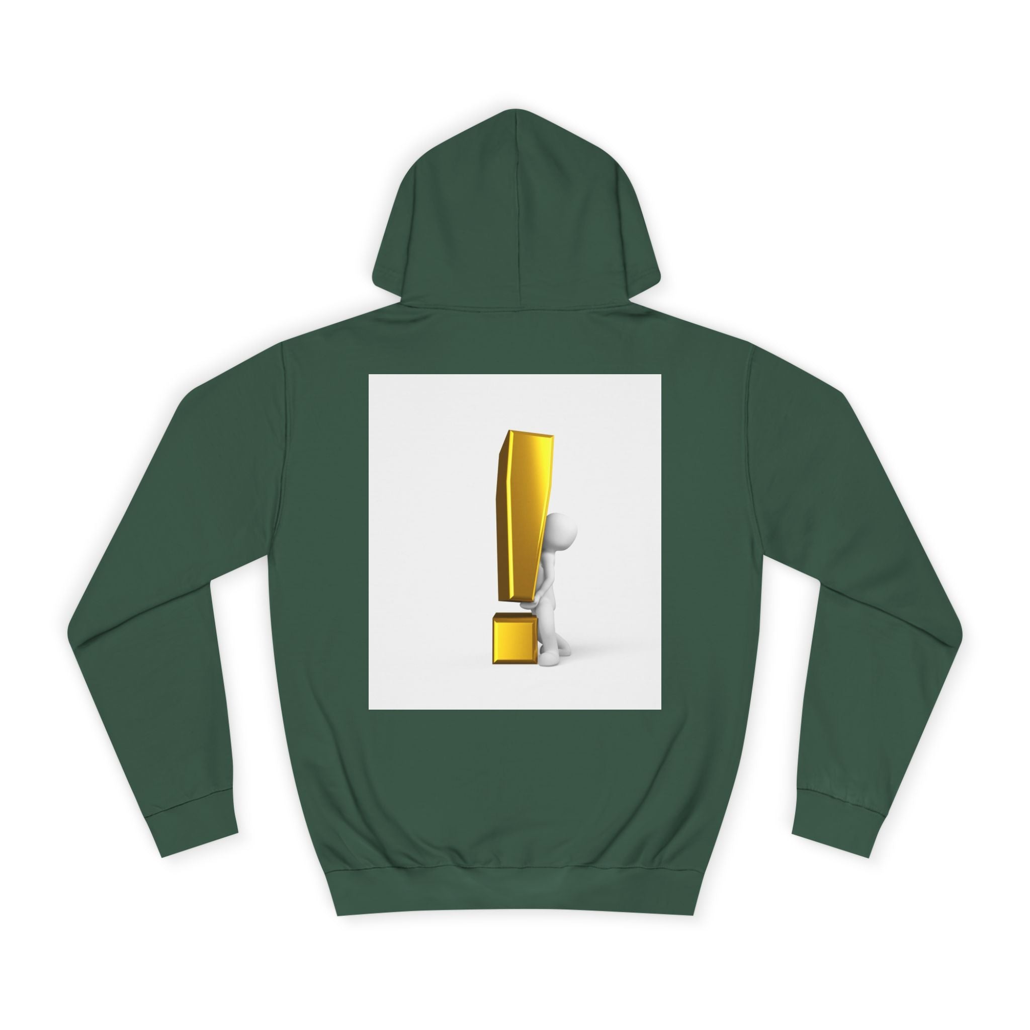 Gold Exclamation Mark Hoodie | Minimal Symbol Sweatshirt