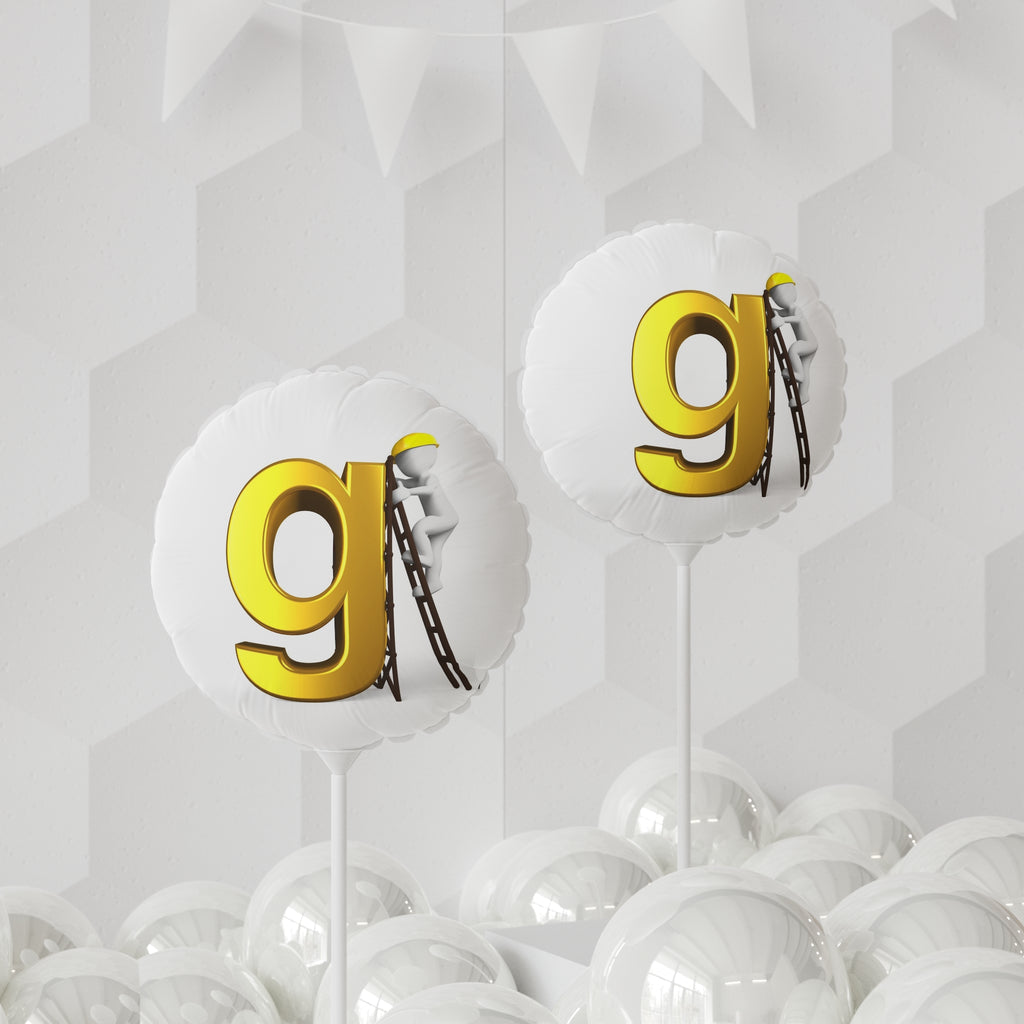 Gold Letter G Balloon 11" Round | Letter G Foil Balloon