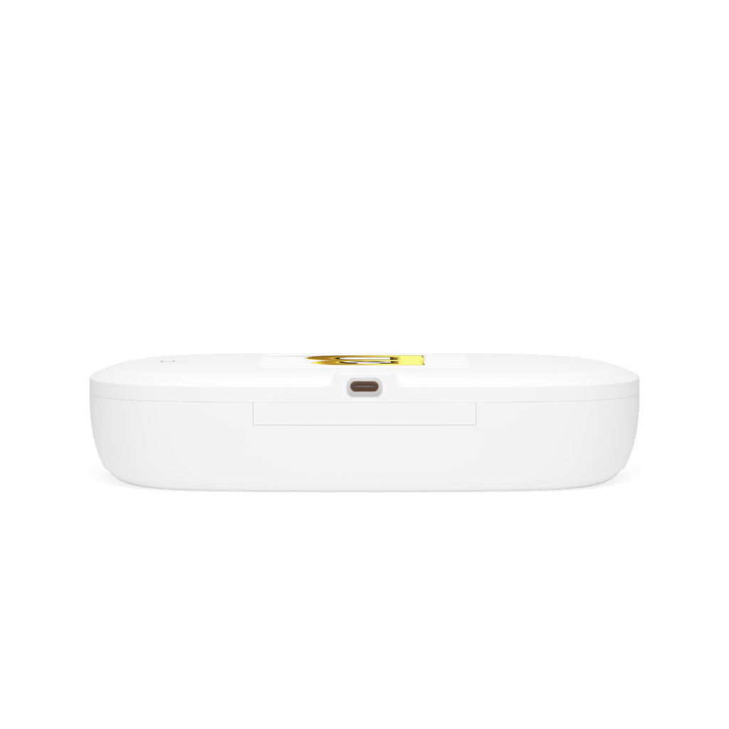 Gold Letter B Design UV Phone Sanitizer and Wireless Charging Pad