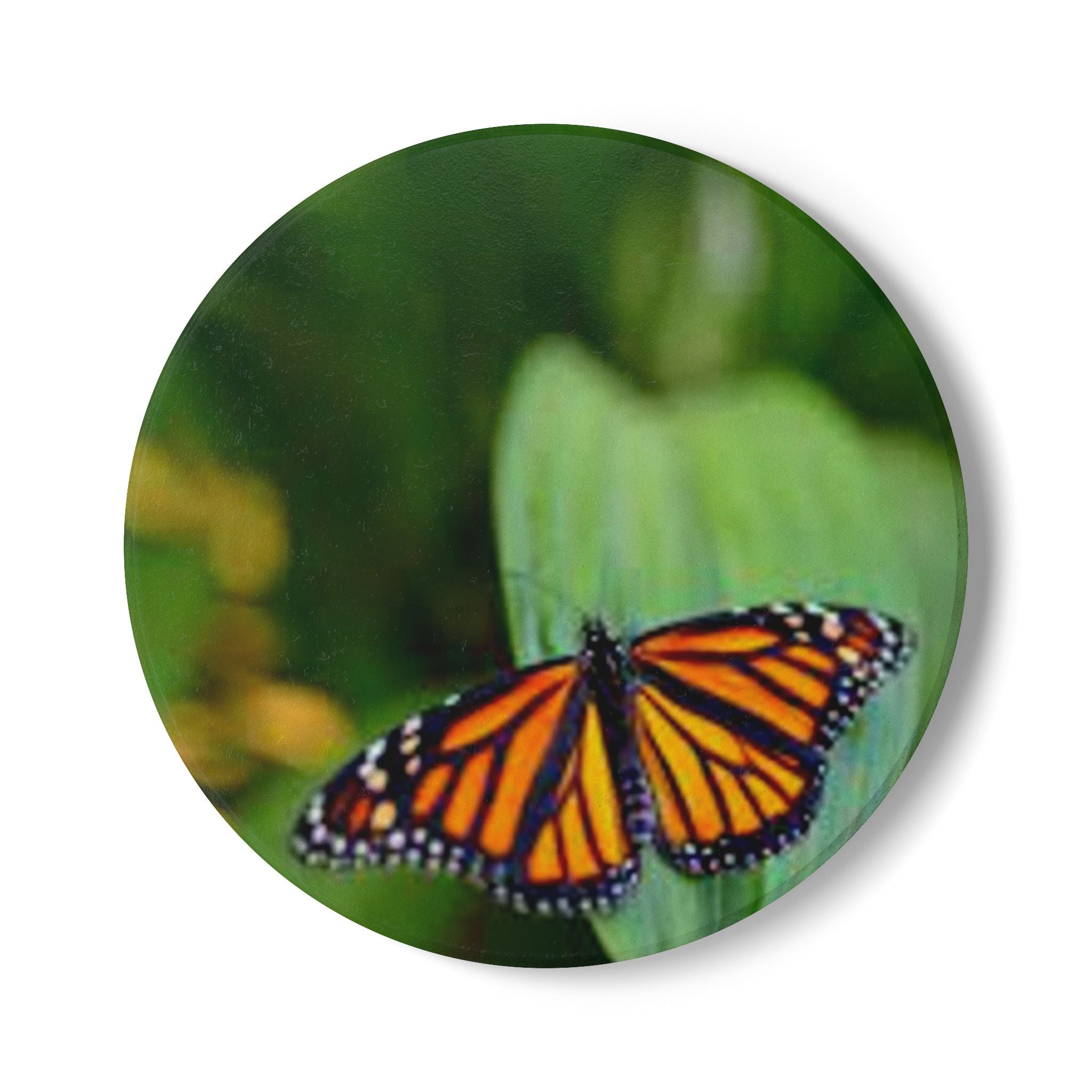 Monarch Butterfly Ceramic Coaster | Butterfly Nature Drink Mat