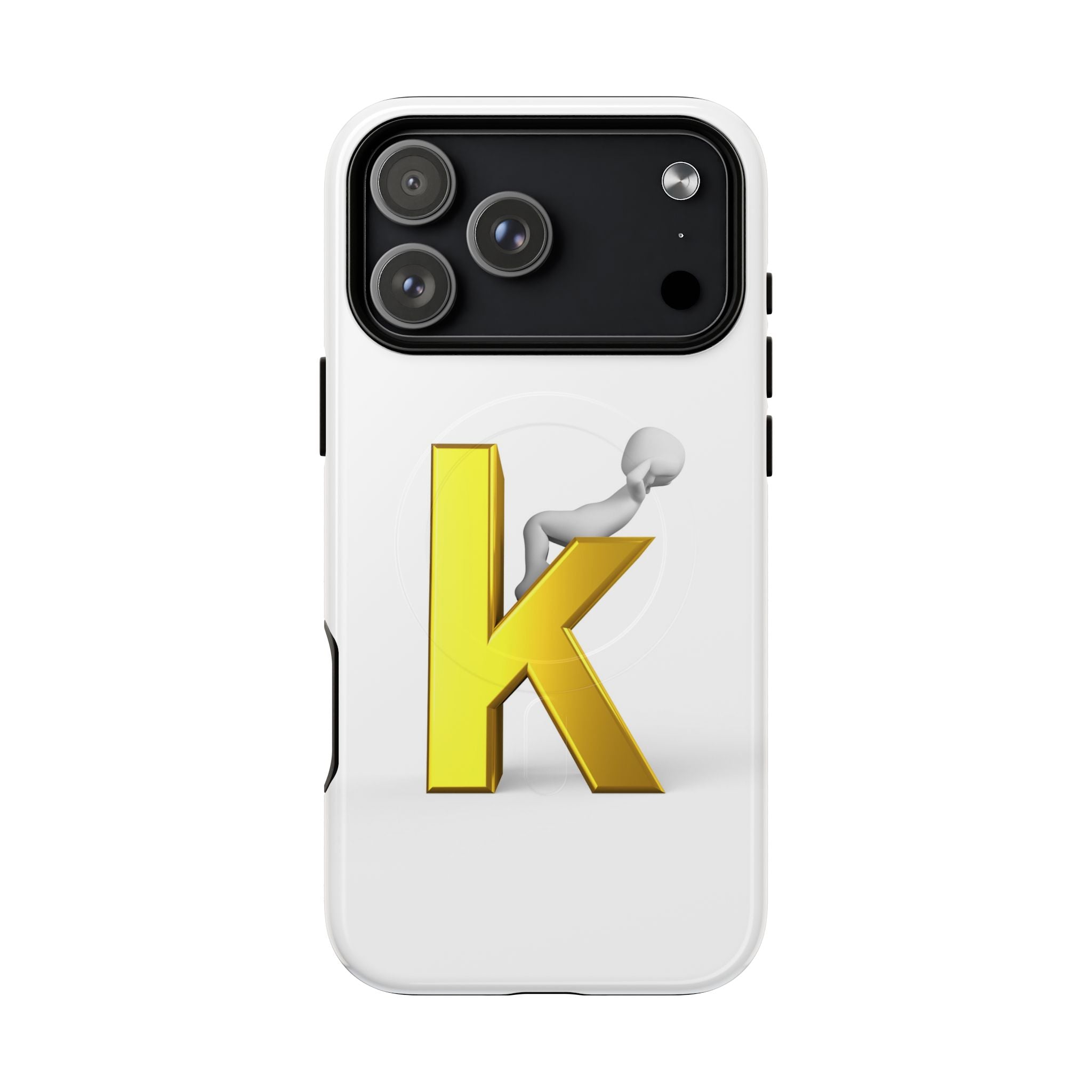 Coque de téléphone avec logo lettre K | Coque magnétique résistante, Monogramme initial