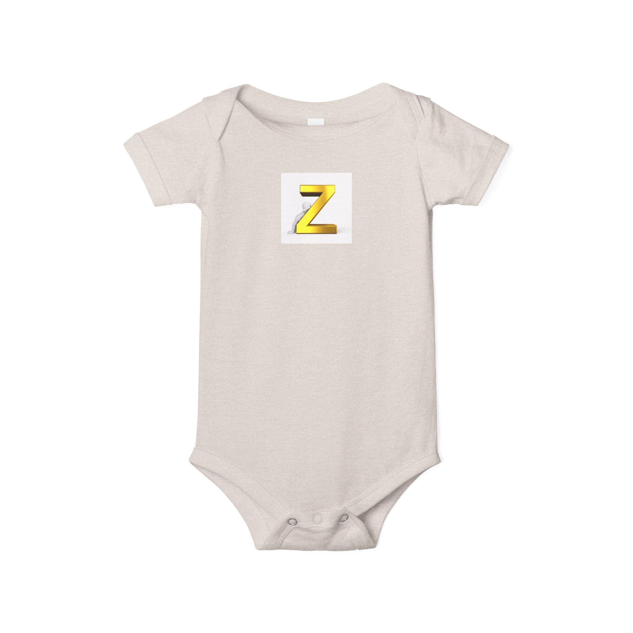 Body pour bébé avec lettre Z dorée | Body monogramme pour bébé