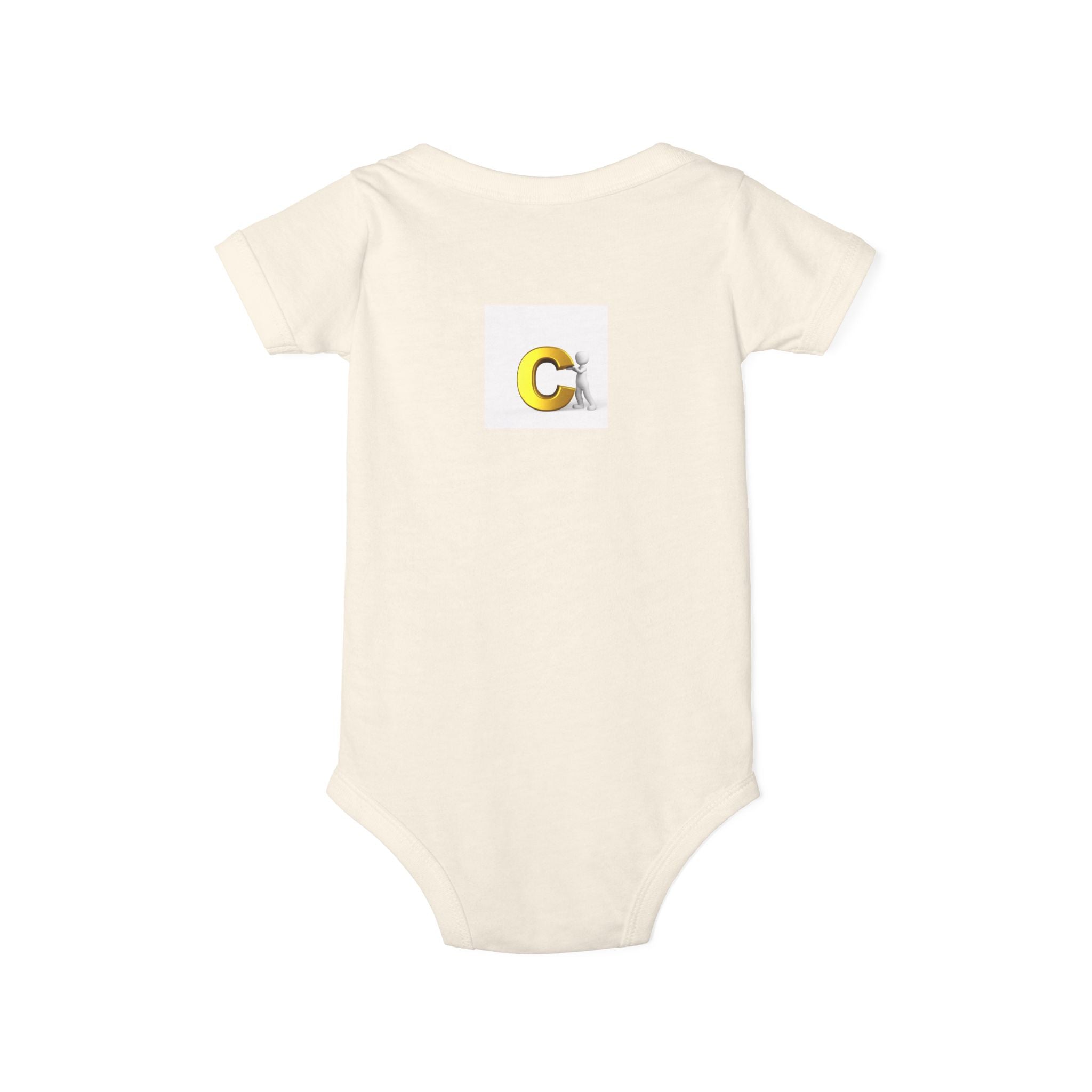 Letter C Chick Infant Onesie | Baby Monogram Initial Bodysuit