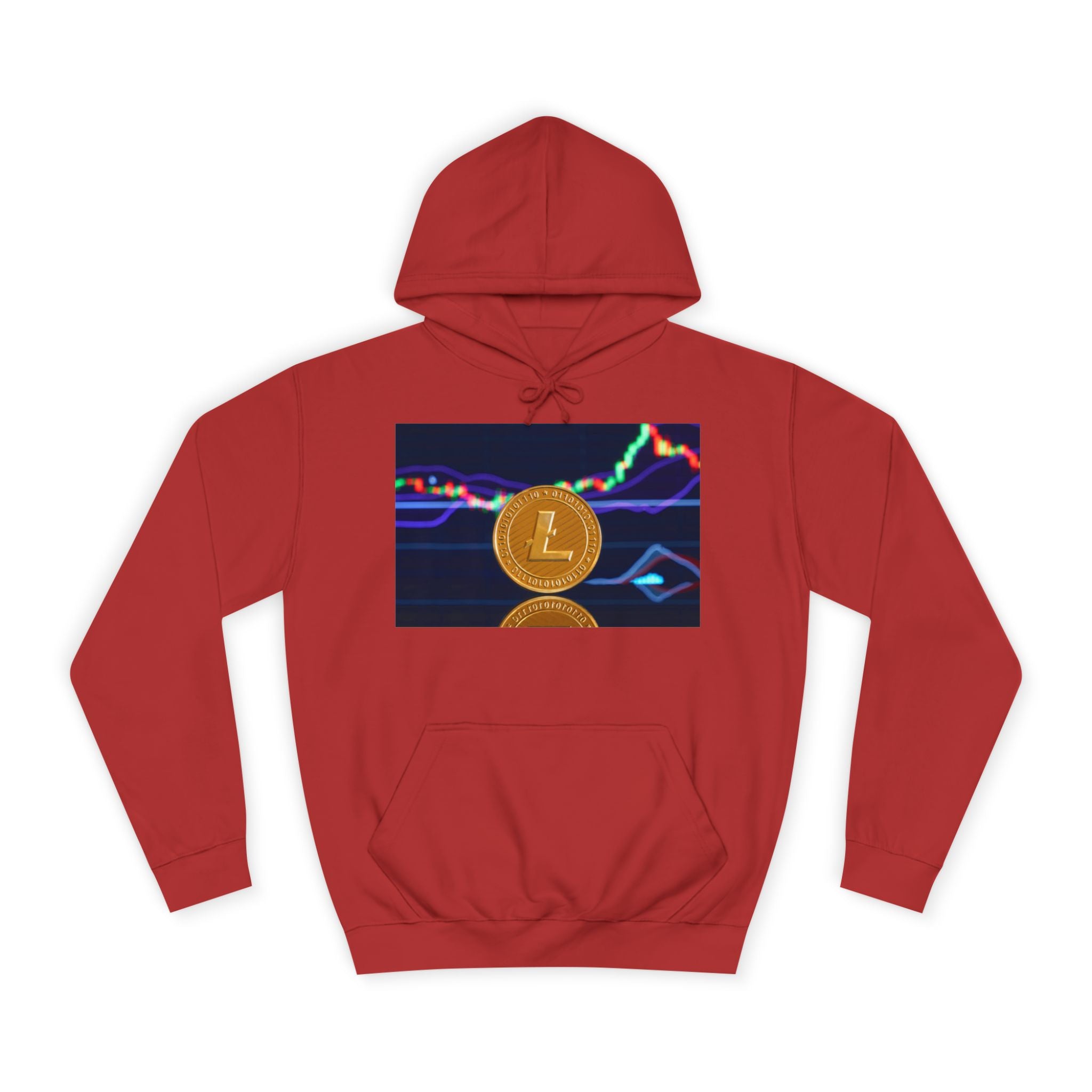Litecoin Coin Graphic Hoodie | Crypto Chart Design, Digital Currency Apparel