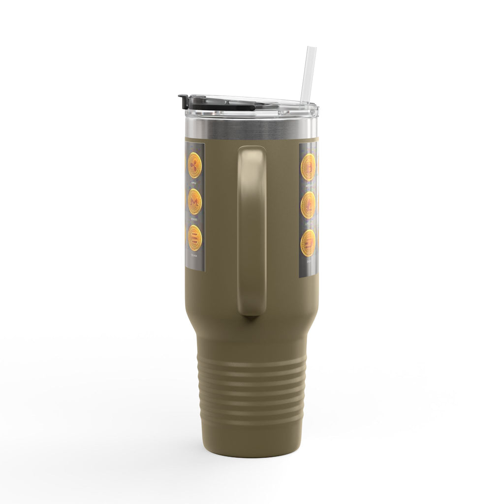 Crypto Currencies Icons 40oz Travel Mug | Insulated Tumbler