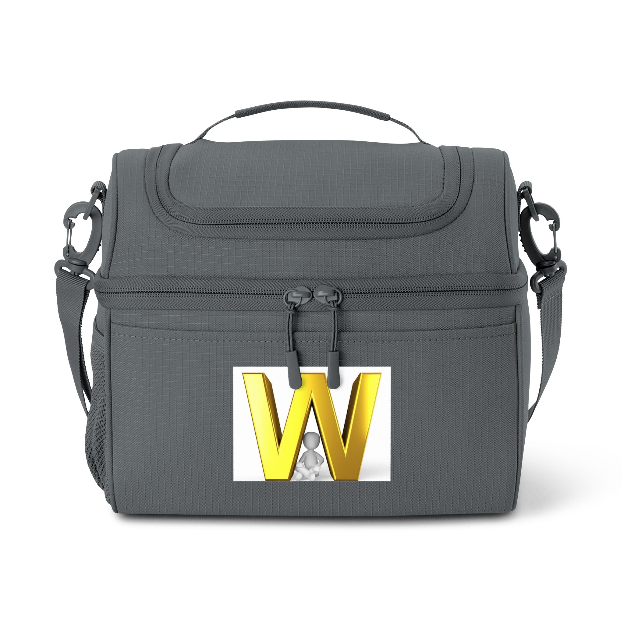 Yellow Letter W Monogram Cooler Bag | Insulated Lunch Cooler