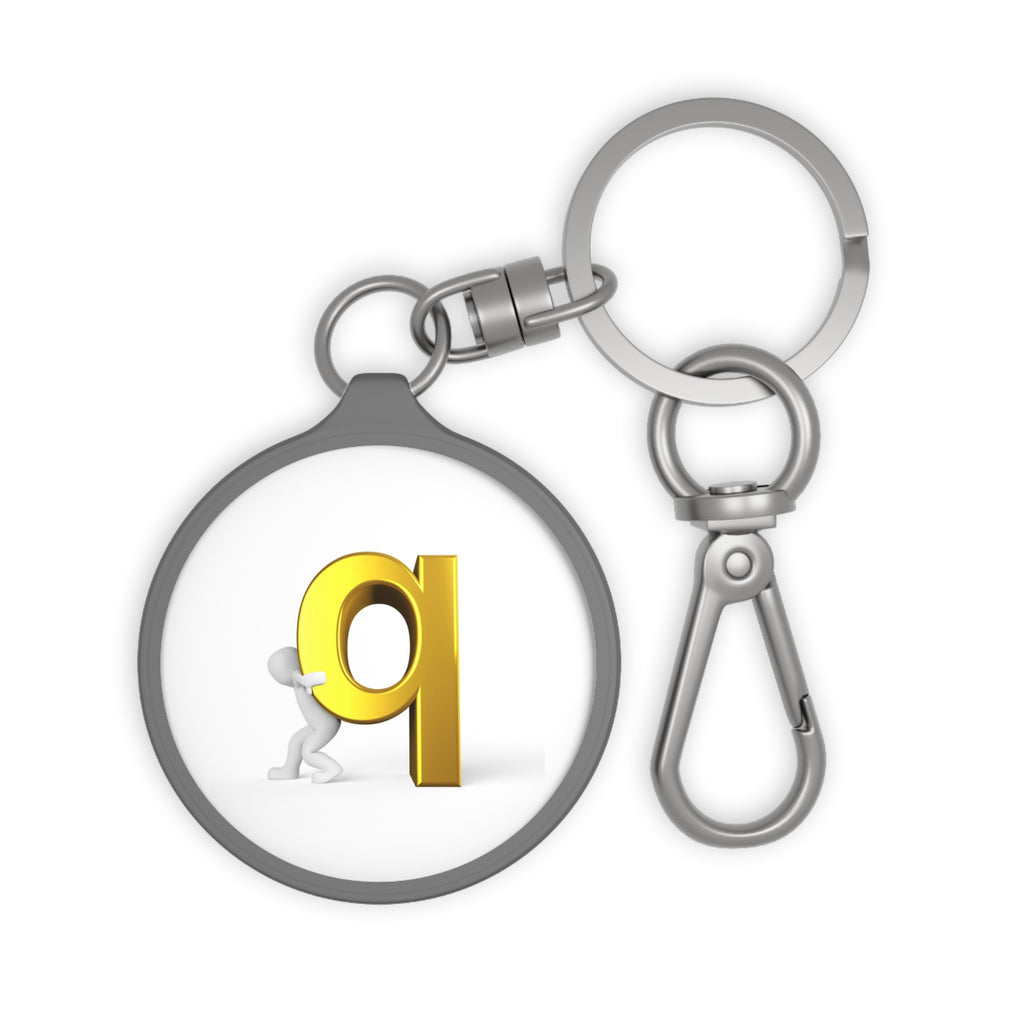 Golden Letter Q Keyring Tag | Initial Keychain, Monogram Accessory