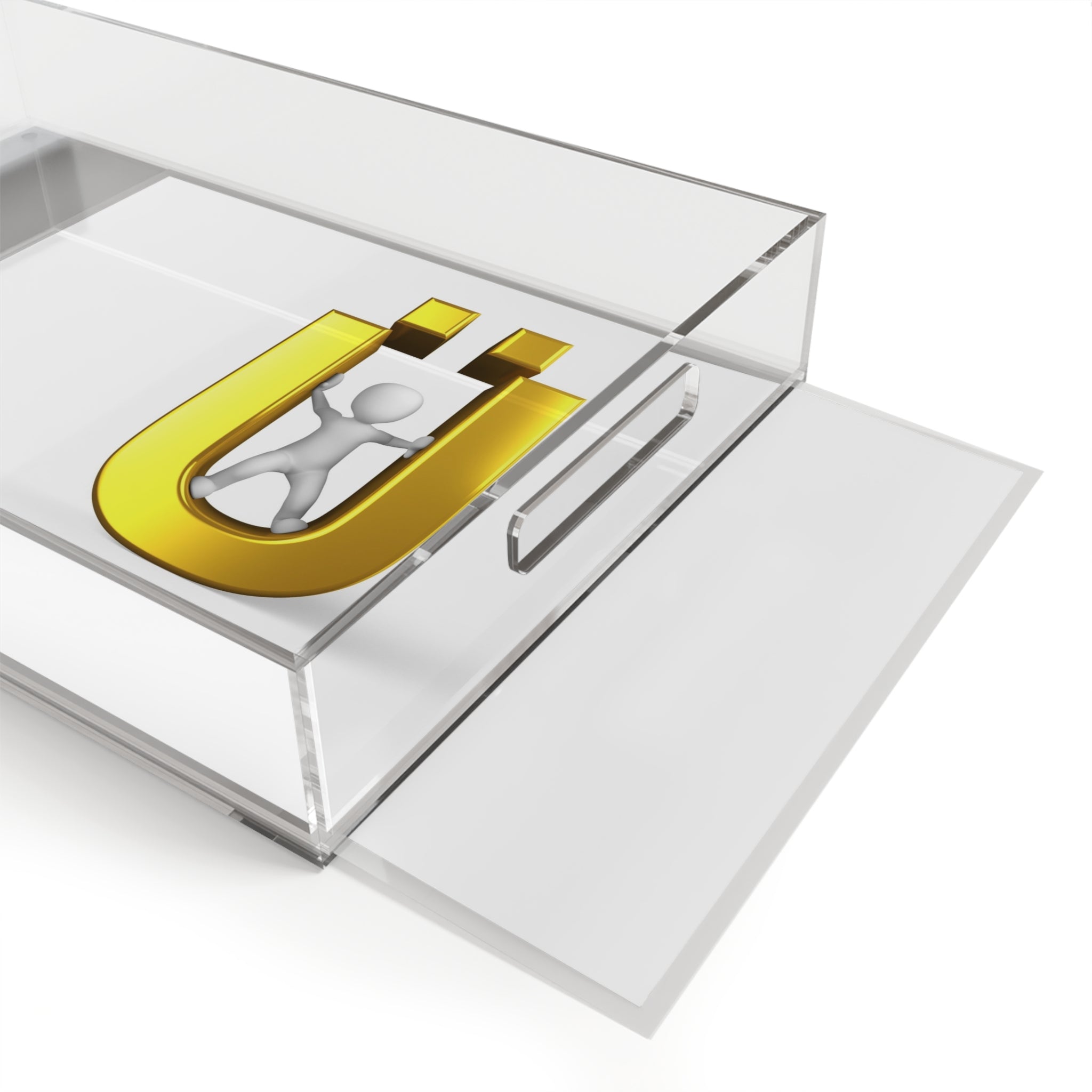 Golden letter Ü with Figure Acrylic Serving Tray | Charm Decor