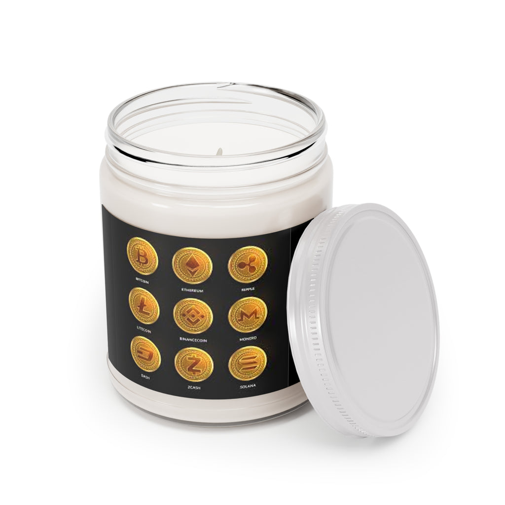 Cryptocurrency Coin Icons Candle 9oz Soy Candle