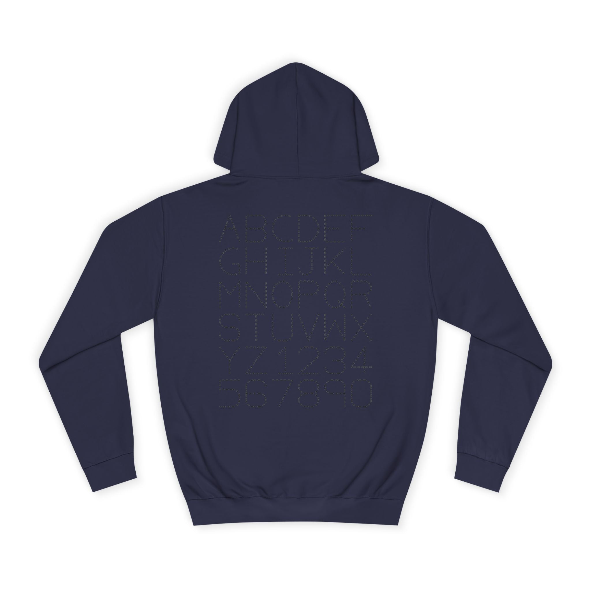 College Dotted Alphabet Hoodie | Campus Sweatshirt, Collegiate Style