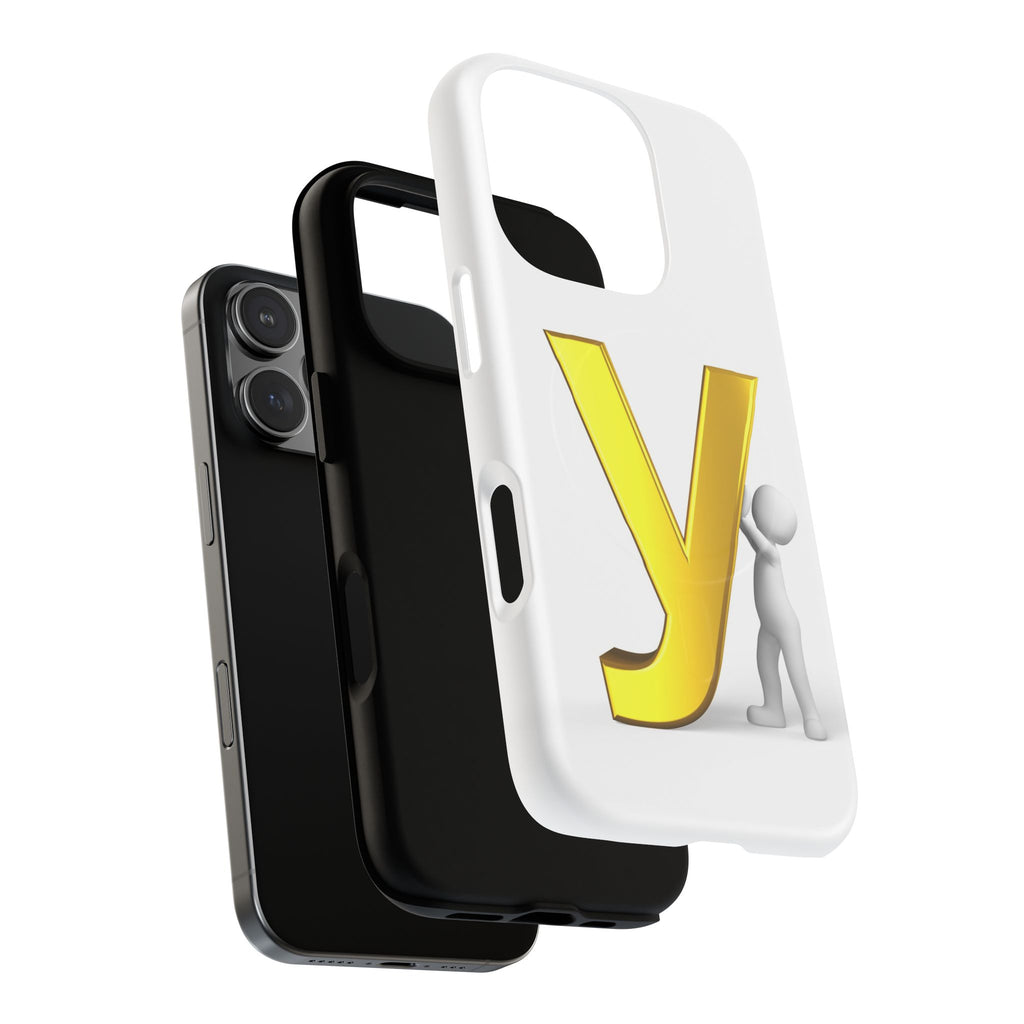 Gold Letter Y phone case | Tough Magnetic Cases