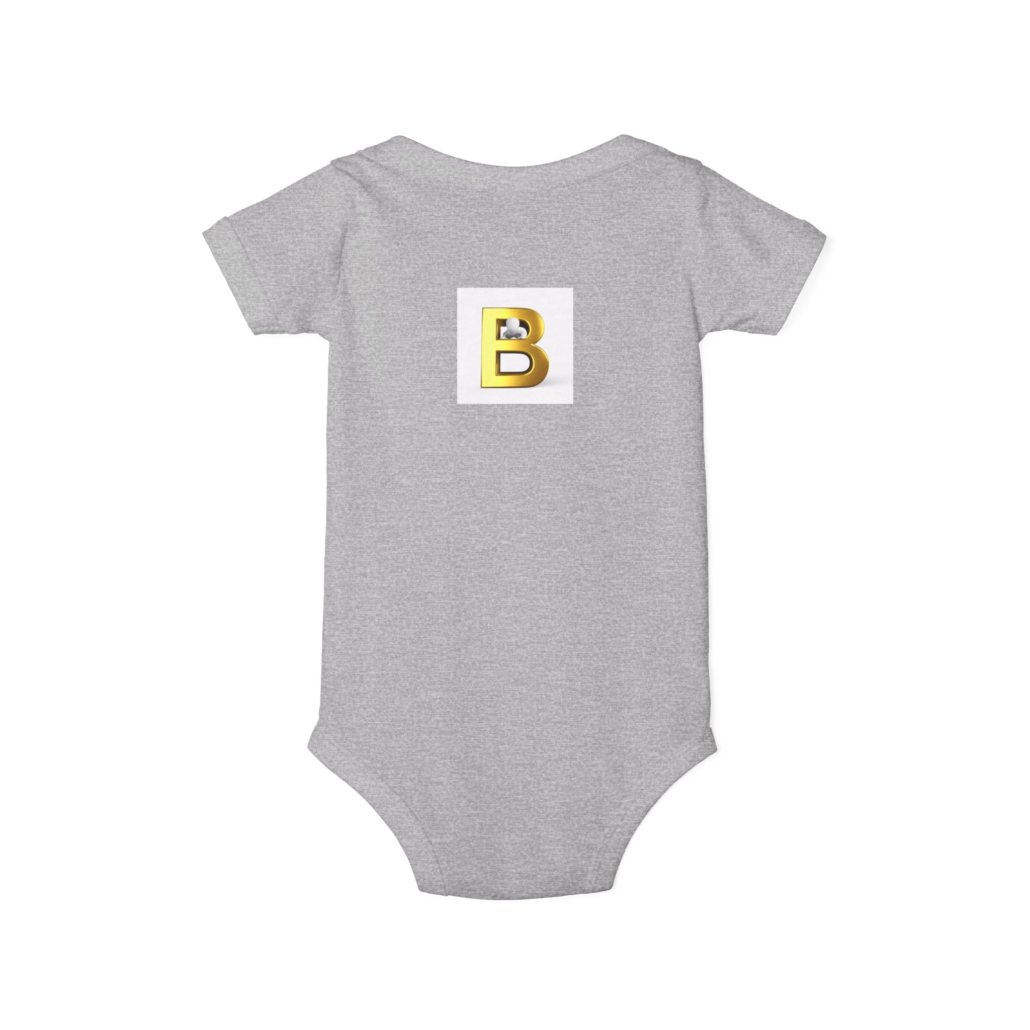 Gold B Letter  Baby Bodysuit | Infant Jersey One Piece