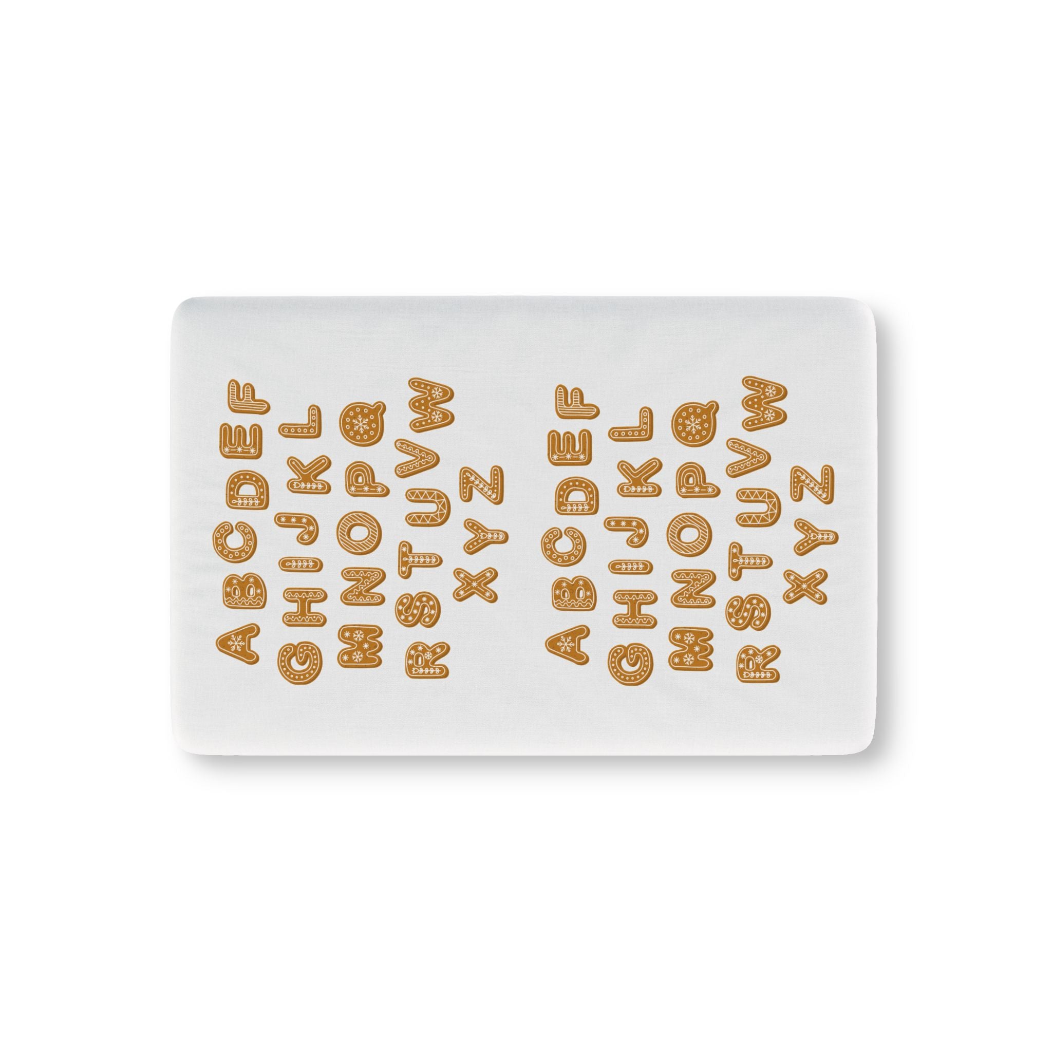 Alphabet Cookie Pattern Baby Fitted Crib Sheet | Nursery Bedding