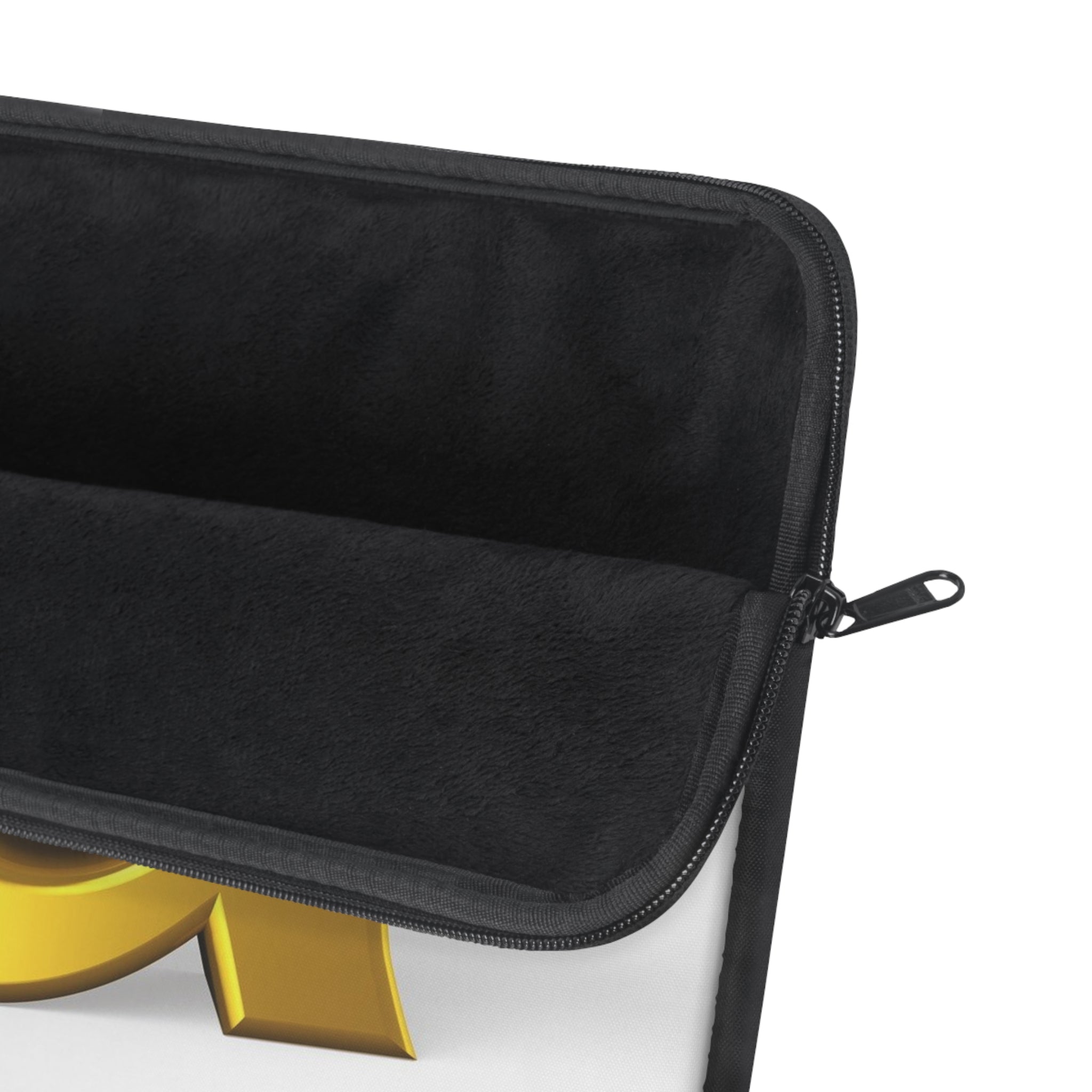 Gold Letter A Graphic Laptop Sleeve | Initial Monogram Alphabet