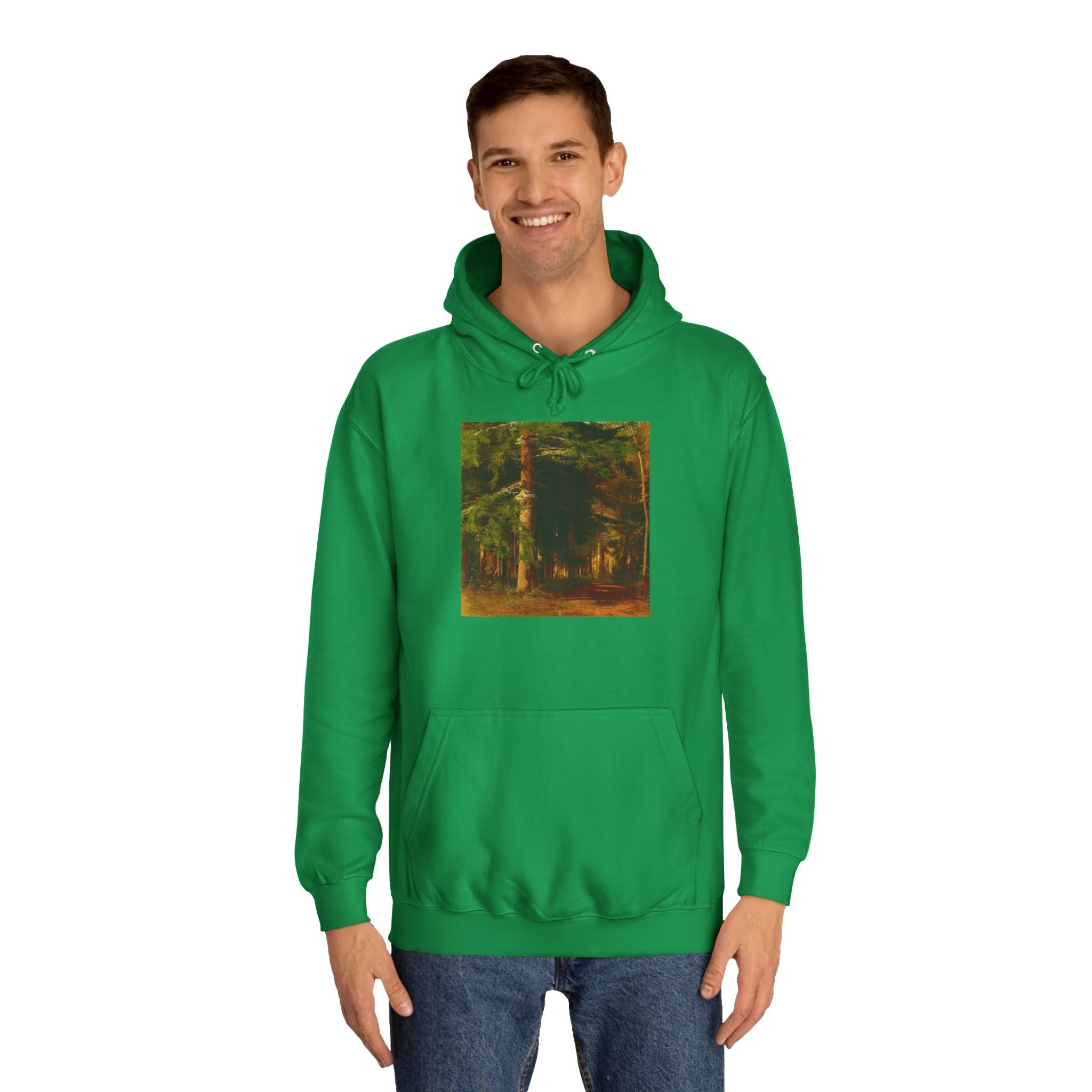 Forest Painting Hoodie | Vintage Woodland Trees Sweatshirt