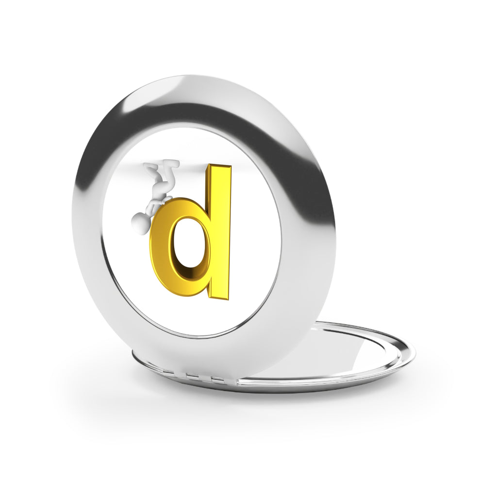 Gold Letter P Initial Compact Travel Mirror | Monogram Makeup Mirror