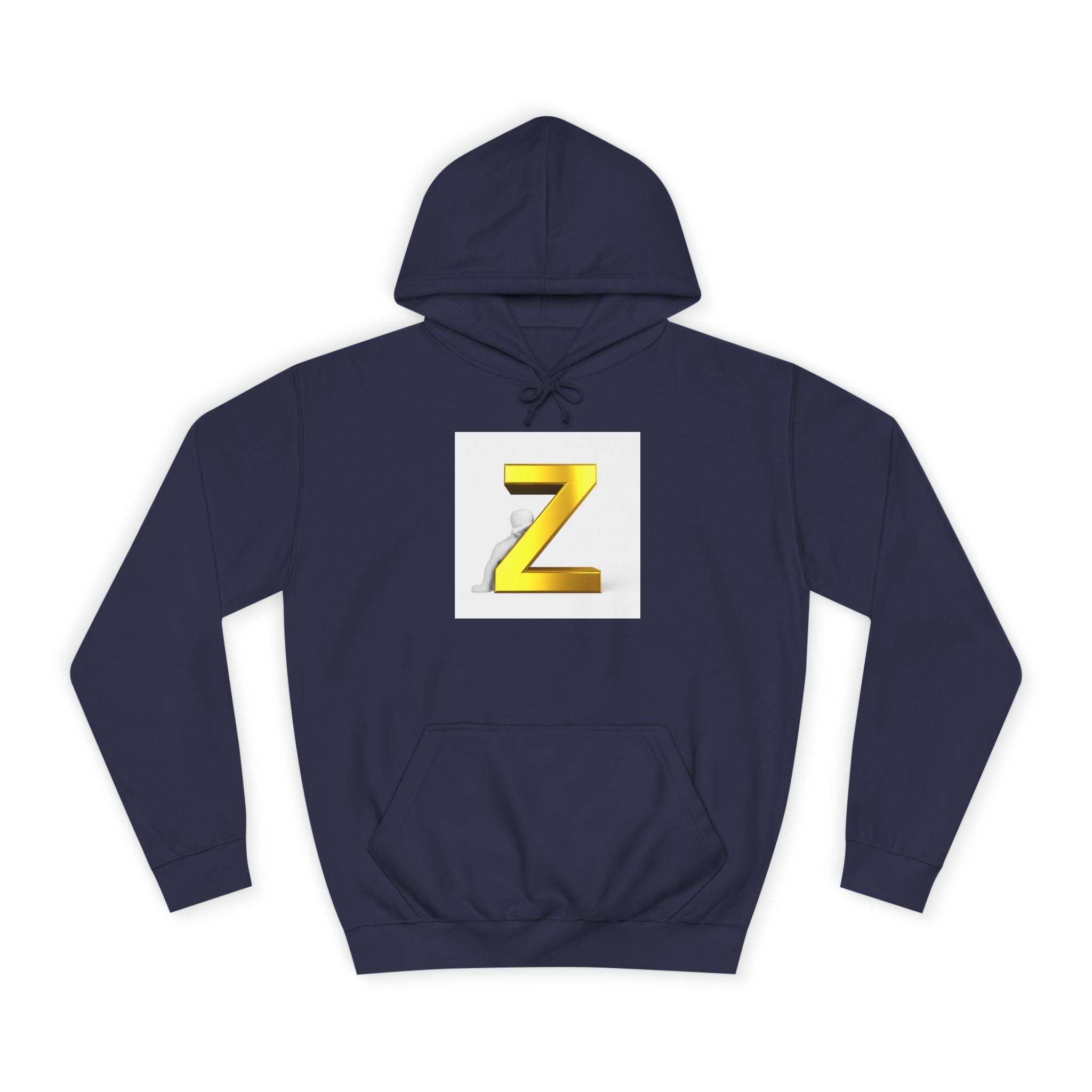 Sweat à capuche lettre Z dorée 3D | Monogramme initial