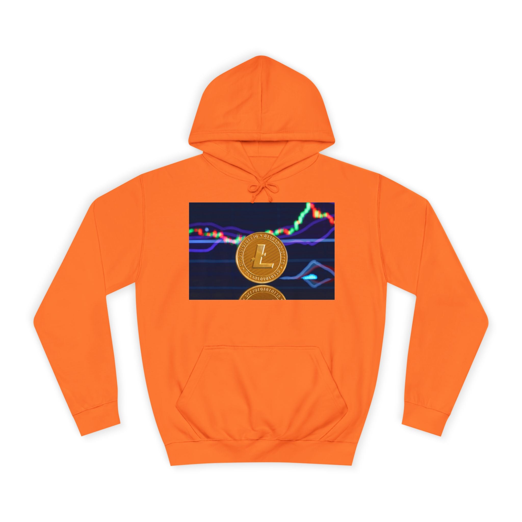 Litecoin Coin Graphic Hoodie | Crypto Chart Design, Digital Currency Apparel