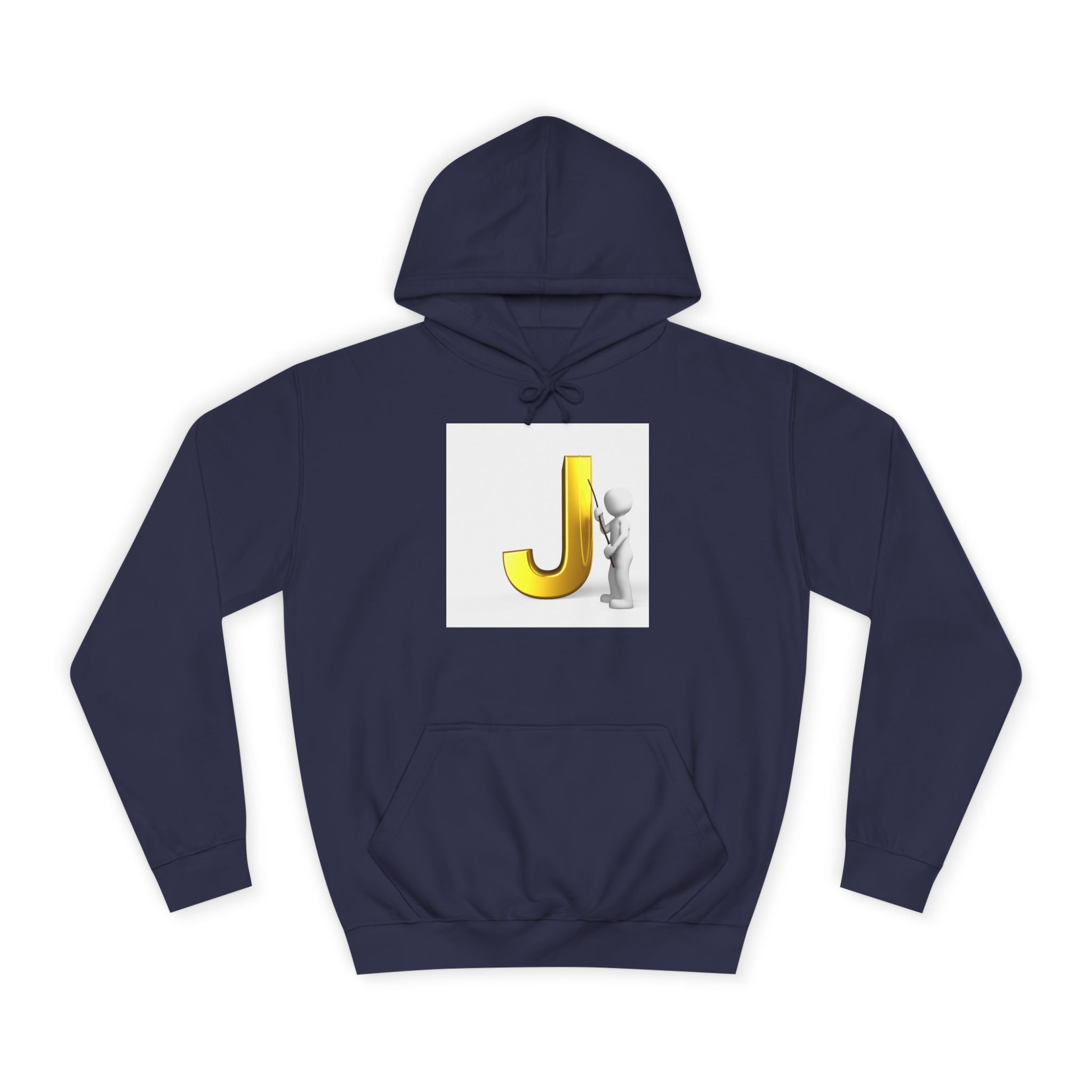 Golden Letter J Initial Hoodie | Monogram J Sweatshirt