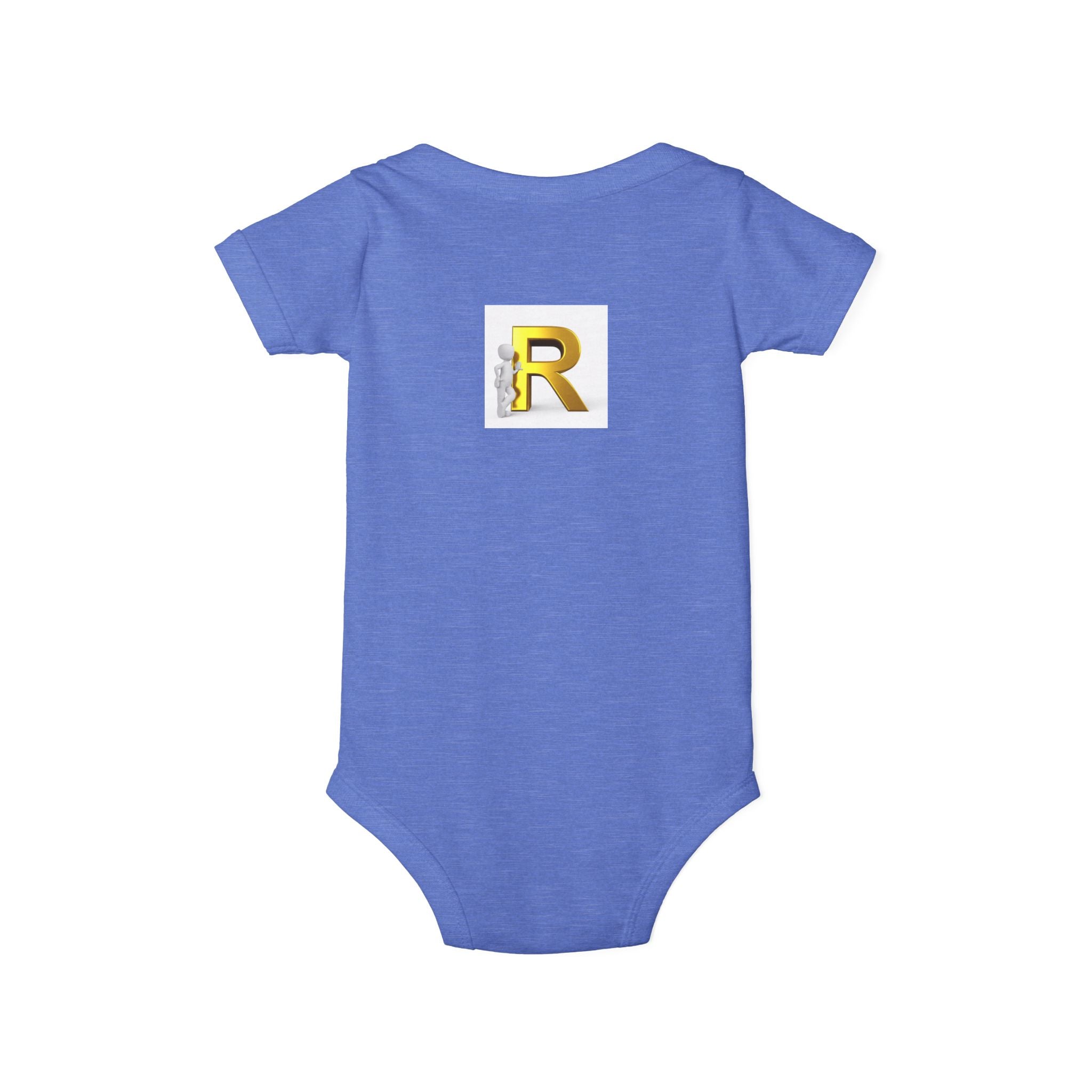 Gold Letter R Monogram Infant Onesie | Baby Bodysuit