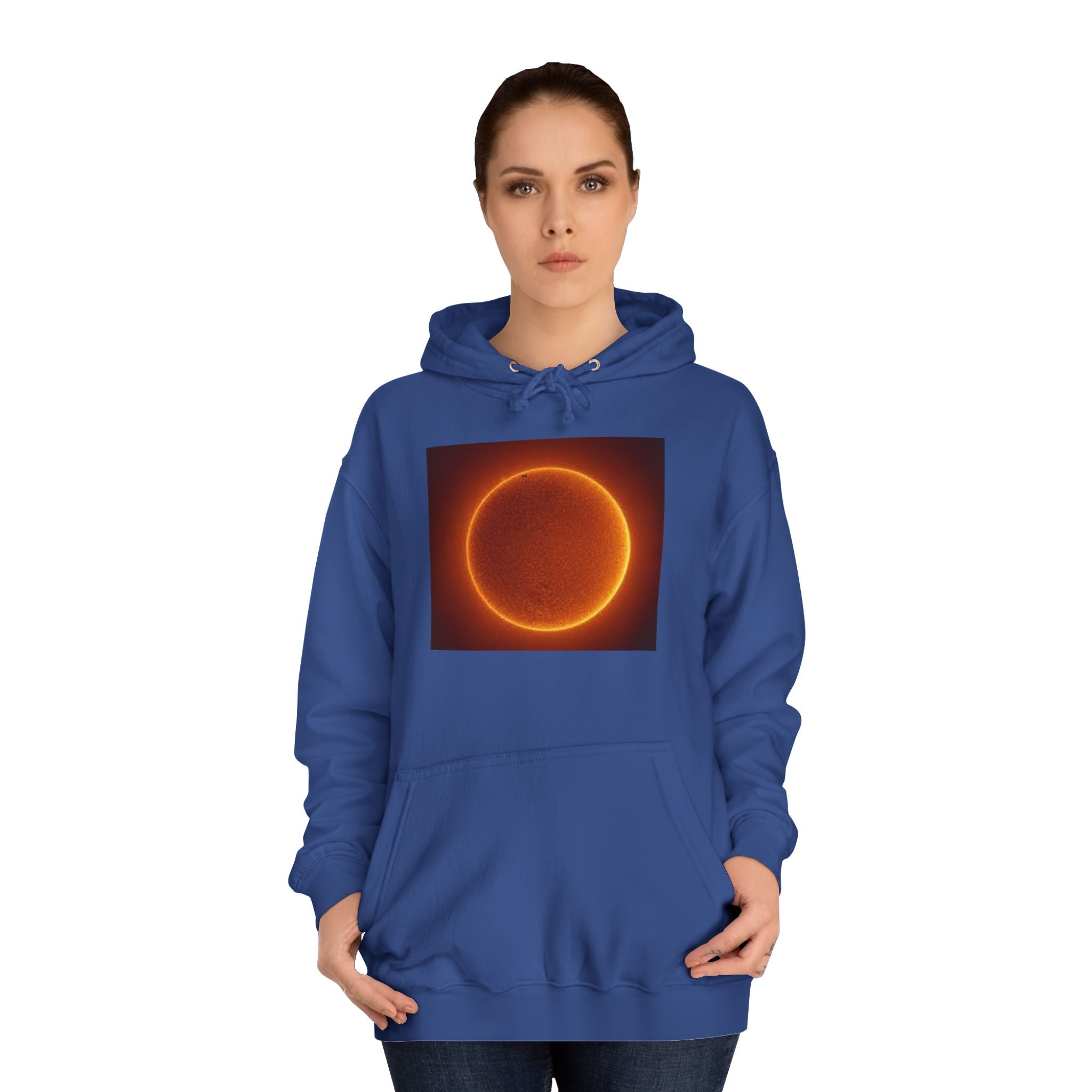 Fiery Solar Ring Hoodie | Sun Eclipse Graphic, Space Astronomy Sweatshirt