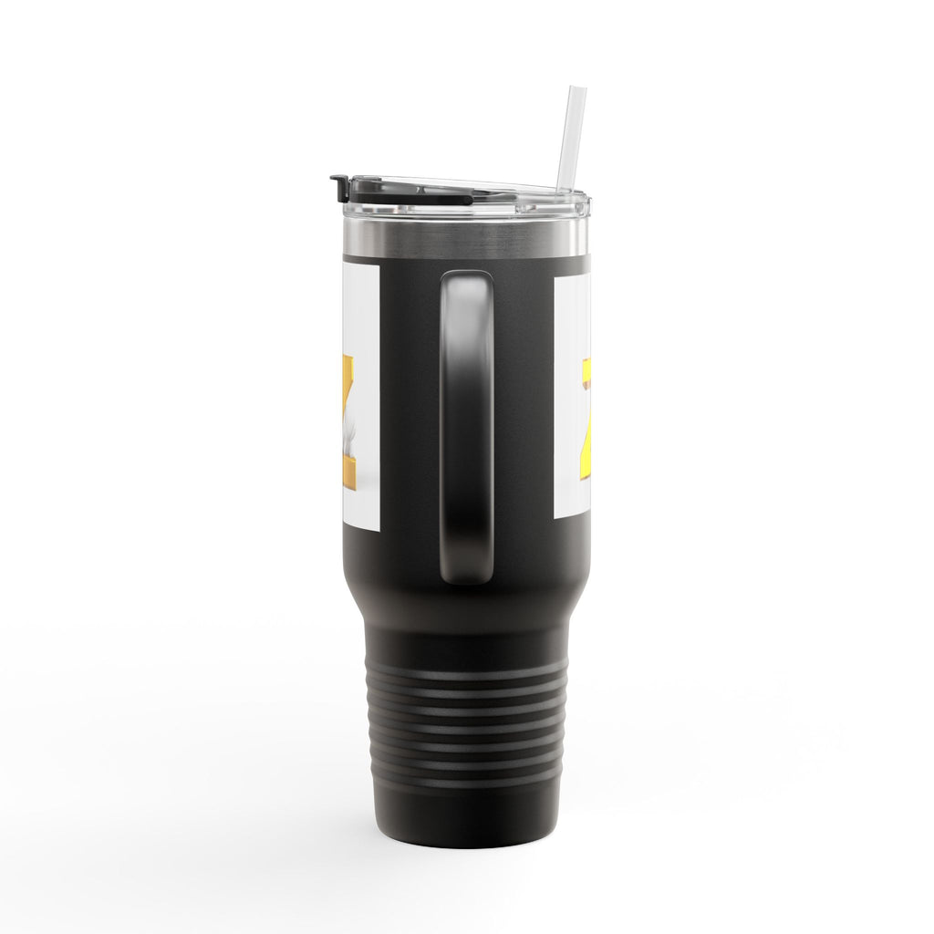 Gold Letter Z Monogram Travel Mug | 40oz Insulated Tumbler